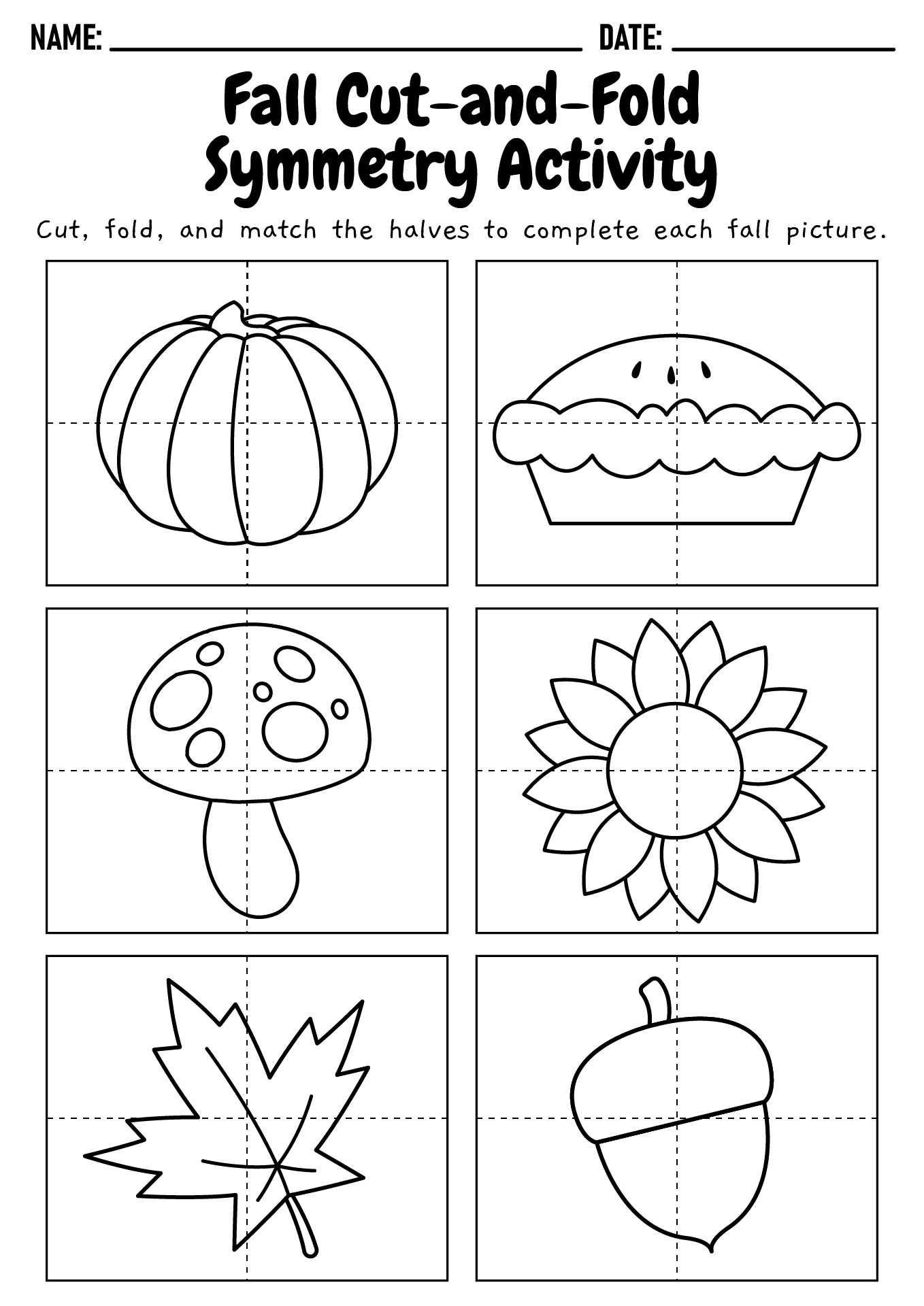 Printable Autumn Leaf Puzzle Page