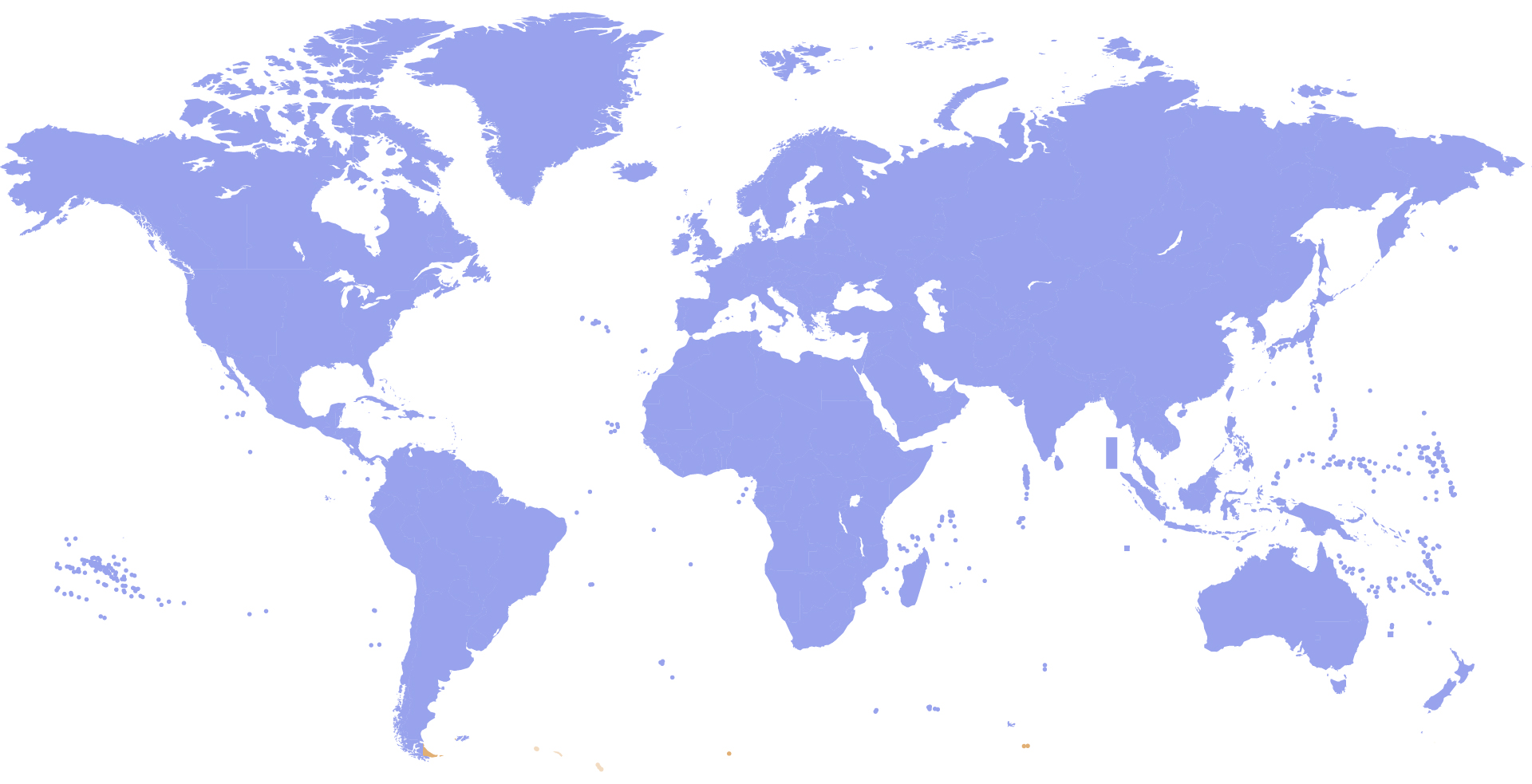 Printable Blank Color World Map