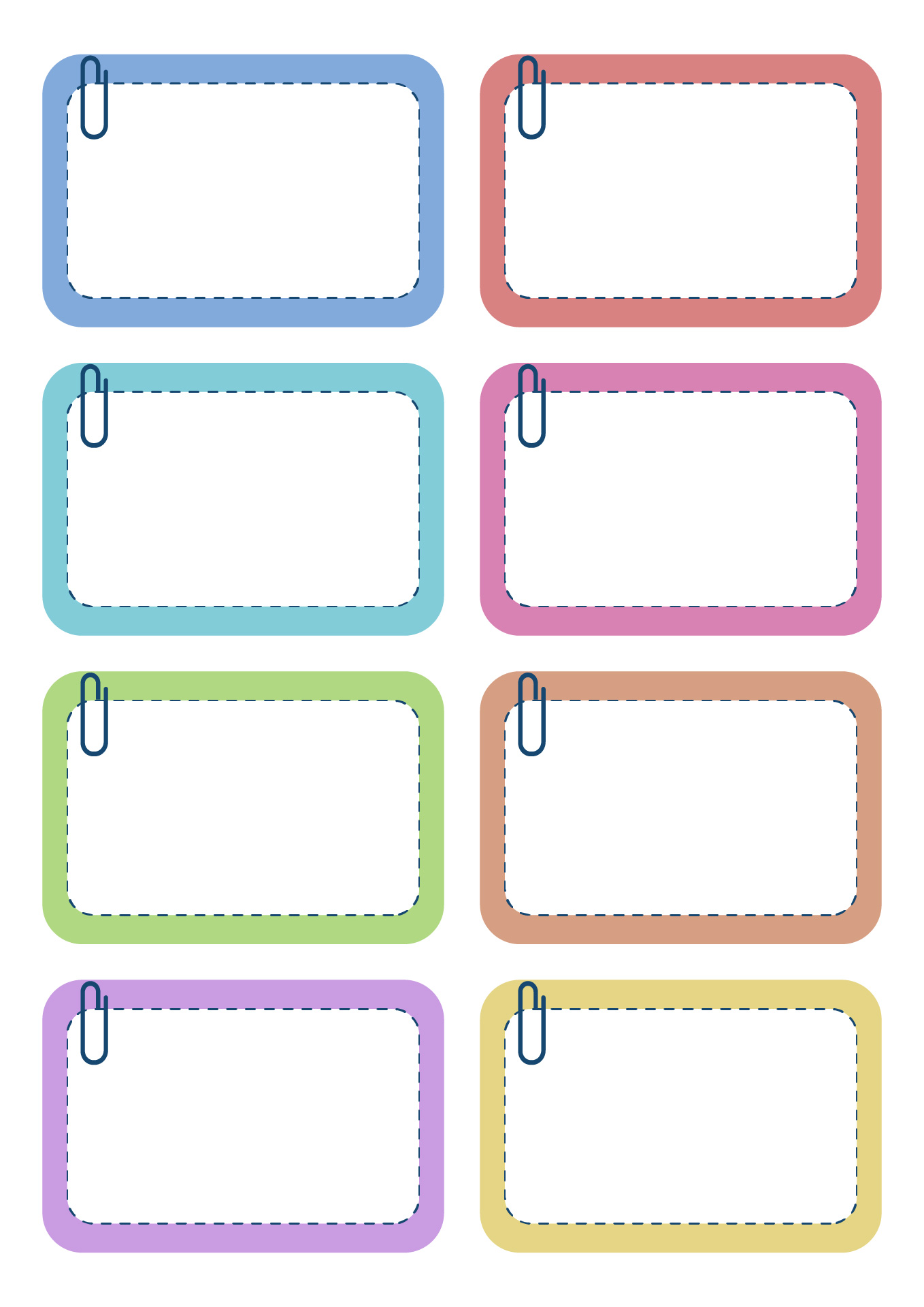 Printable Blank Name Labels for Meetings