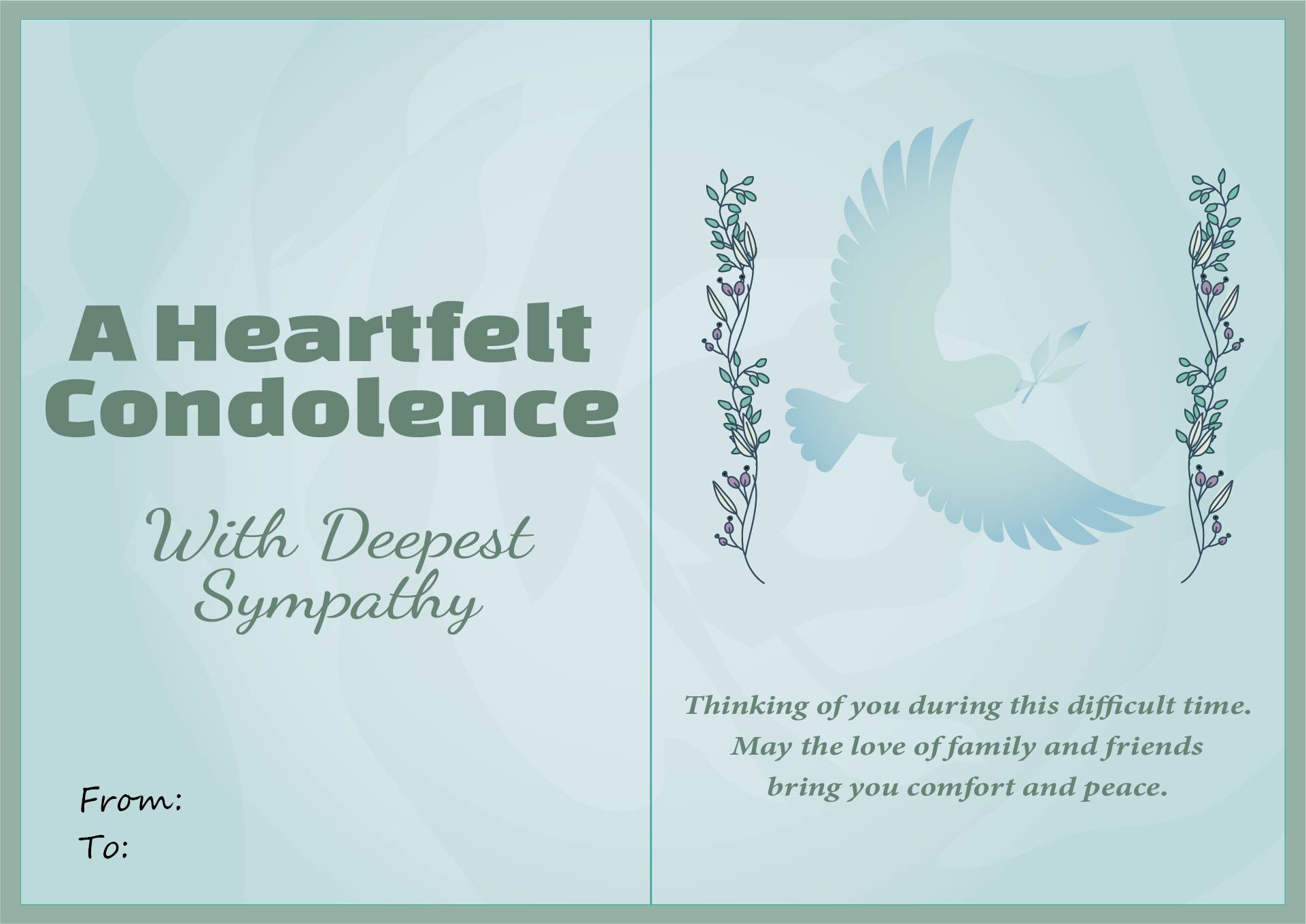 Printable Condolence Cards