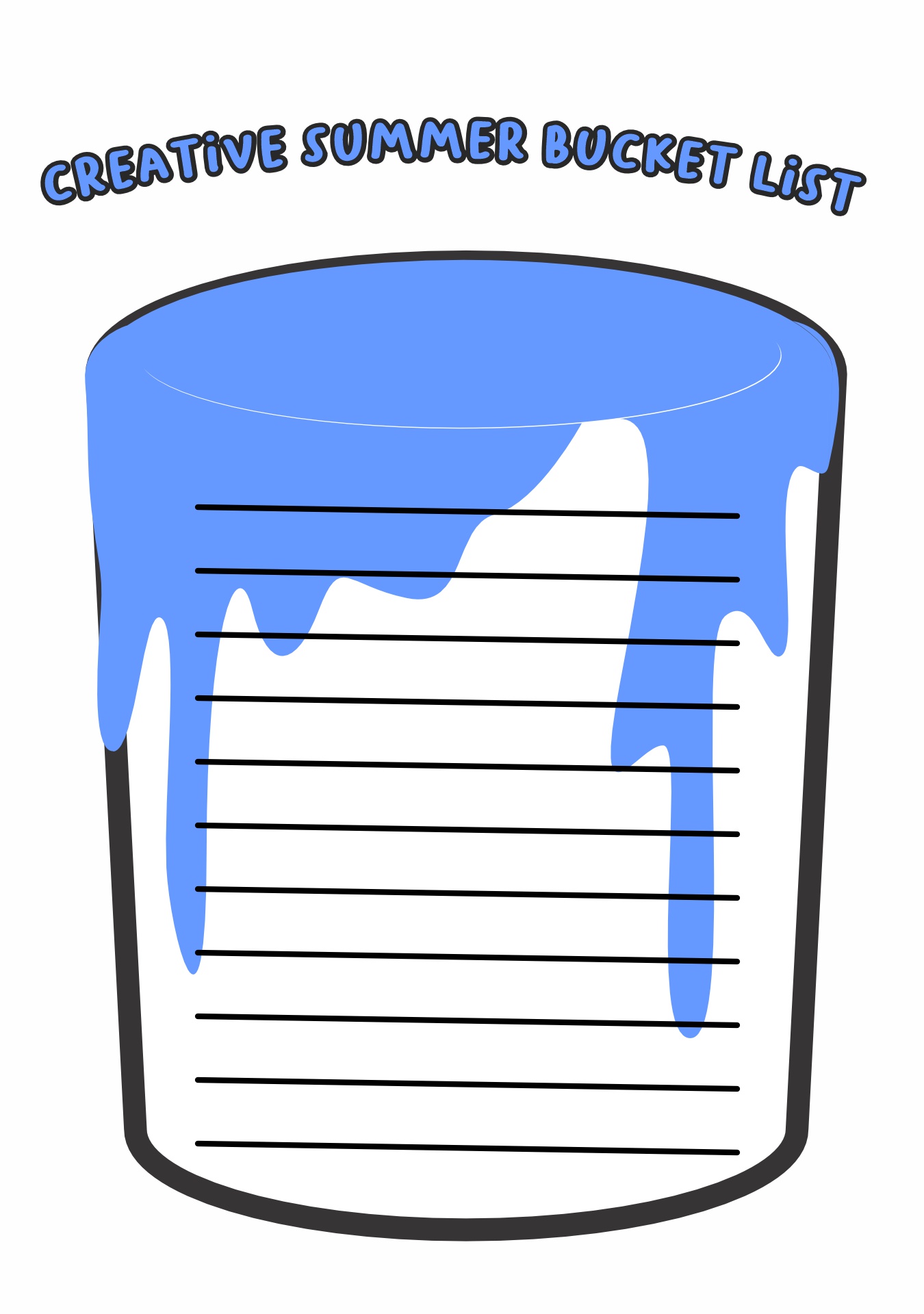 Printable Creative Summer Bucket List