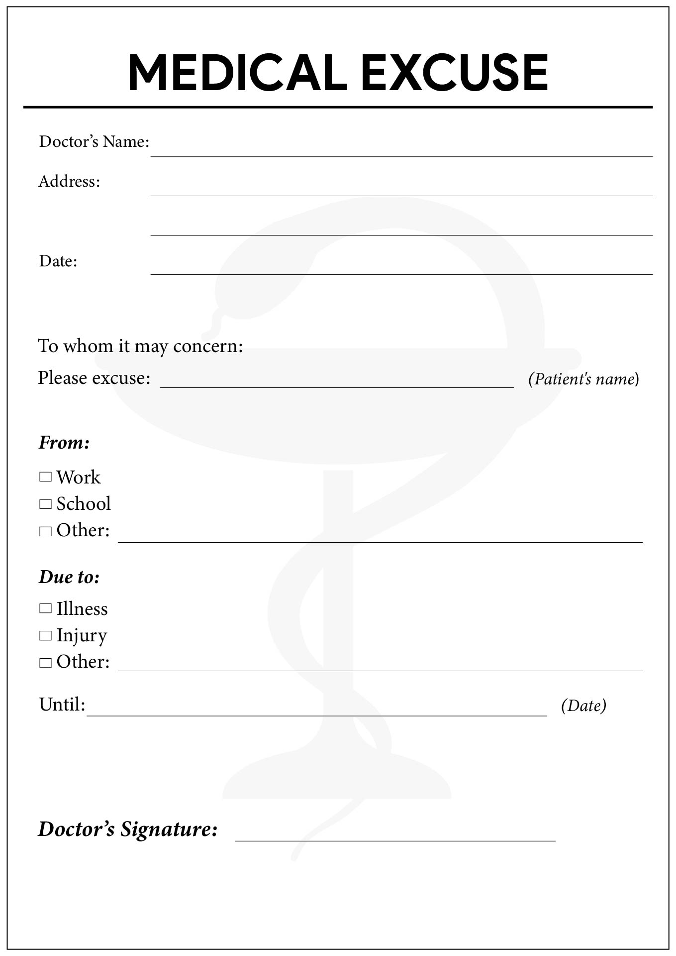 Printable Excuse Notes for School Absence Printable Excuse Notes for School Absence