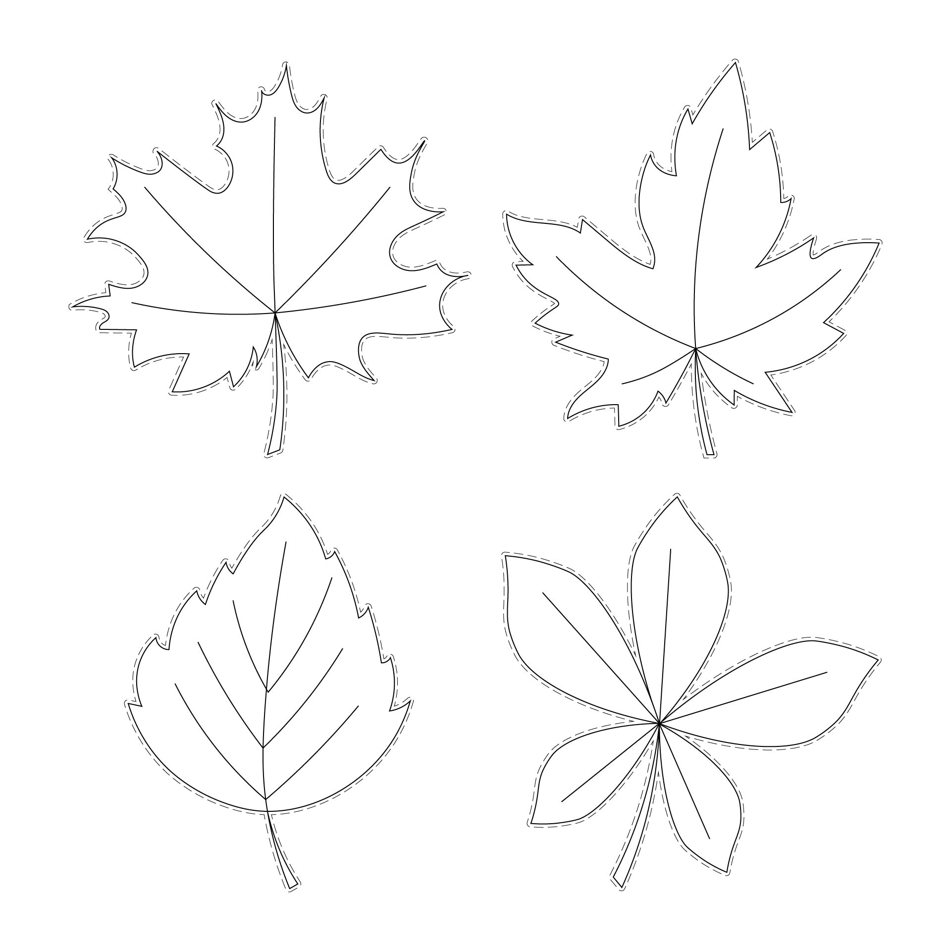 Printable Fall Leaves Window Display