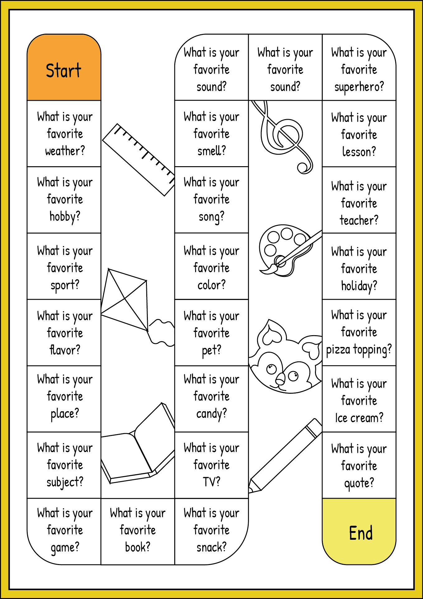 Printable Getting to Know You Games and Worksheets Printable Getting to Know You Games and Worksheets