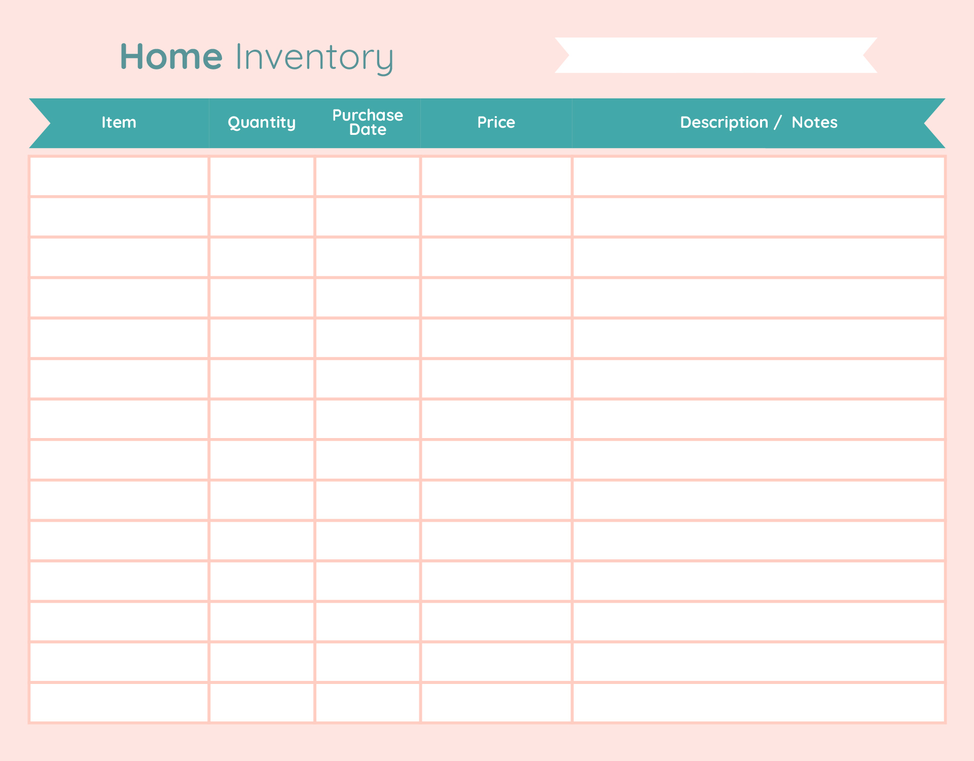 Printable Home Inventory Worksheets Printable Home Inventory Worksheets