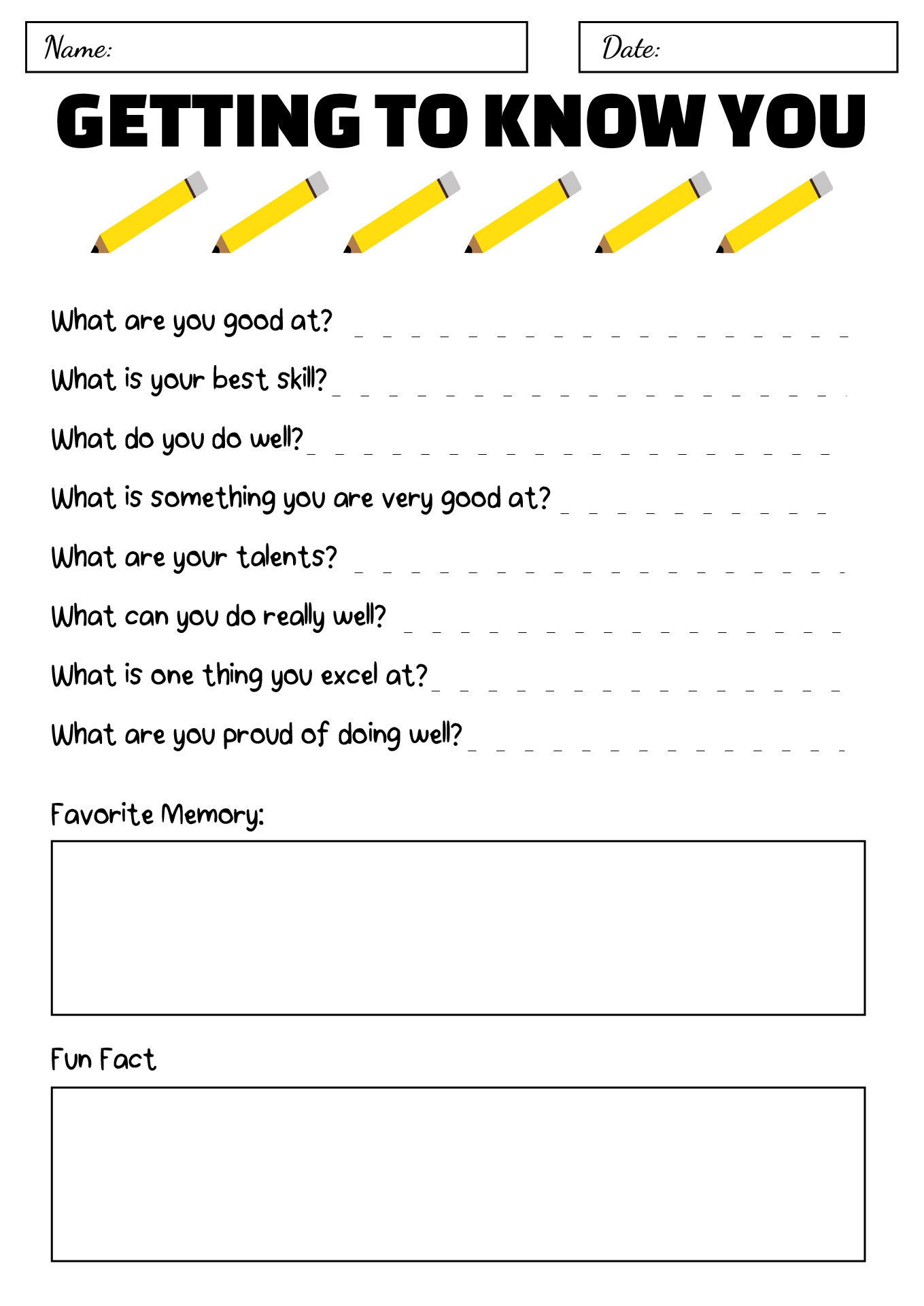 Printable Ice Breaker Getting to Know You Worksheets Printable Ice Breaker Getting to Know You Worksheets
