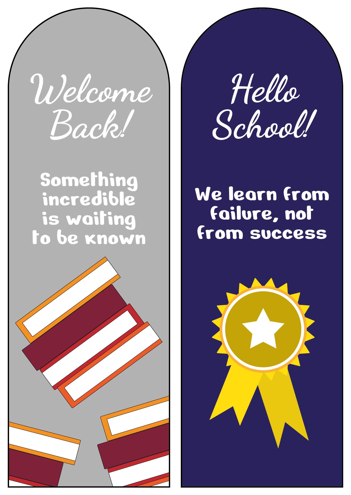 Printable Inspirational Quotes Back to School Bookmarks