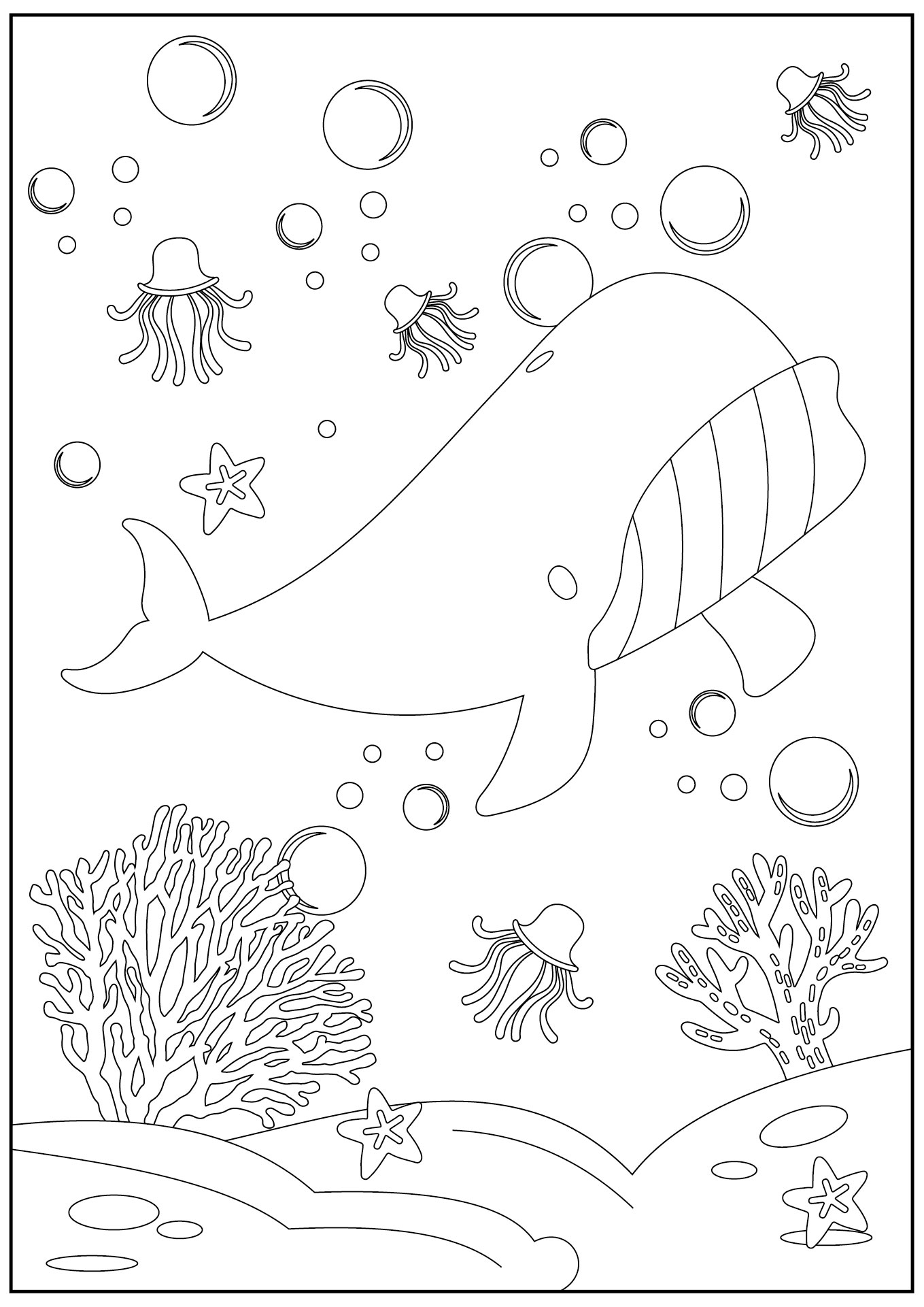 Printable Ocean Animals Coloring Sheets