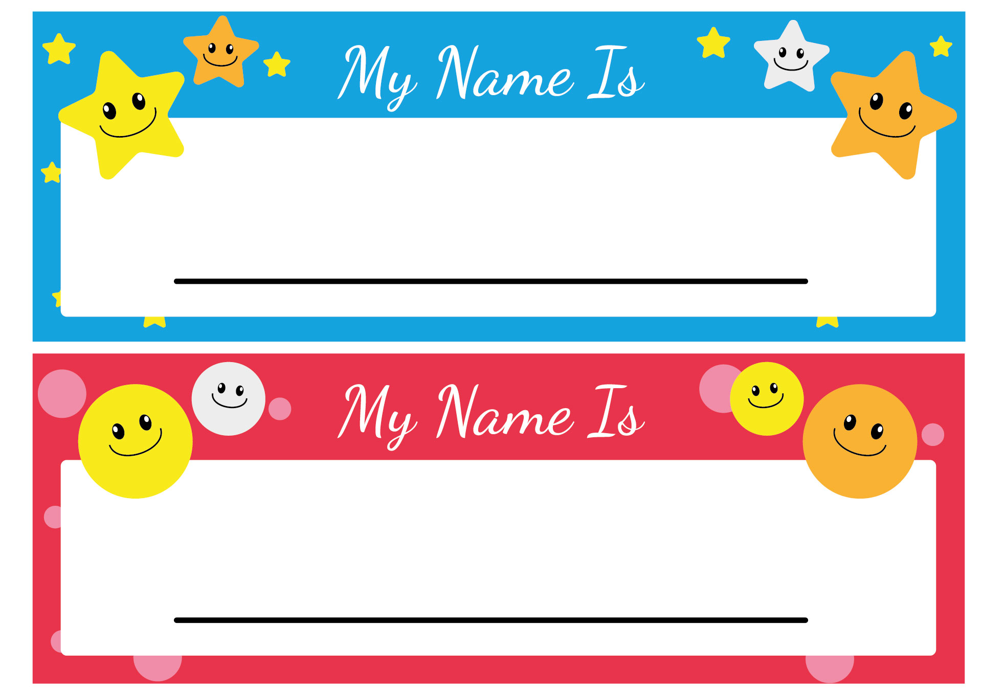 Printable Preschool Name Labels