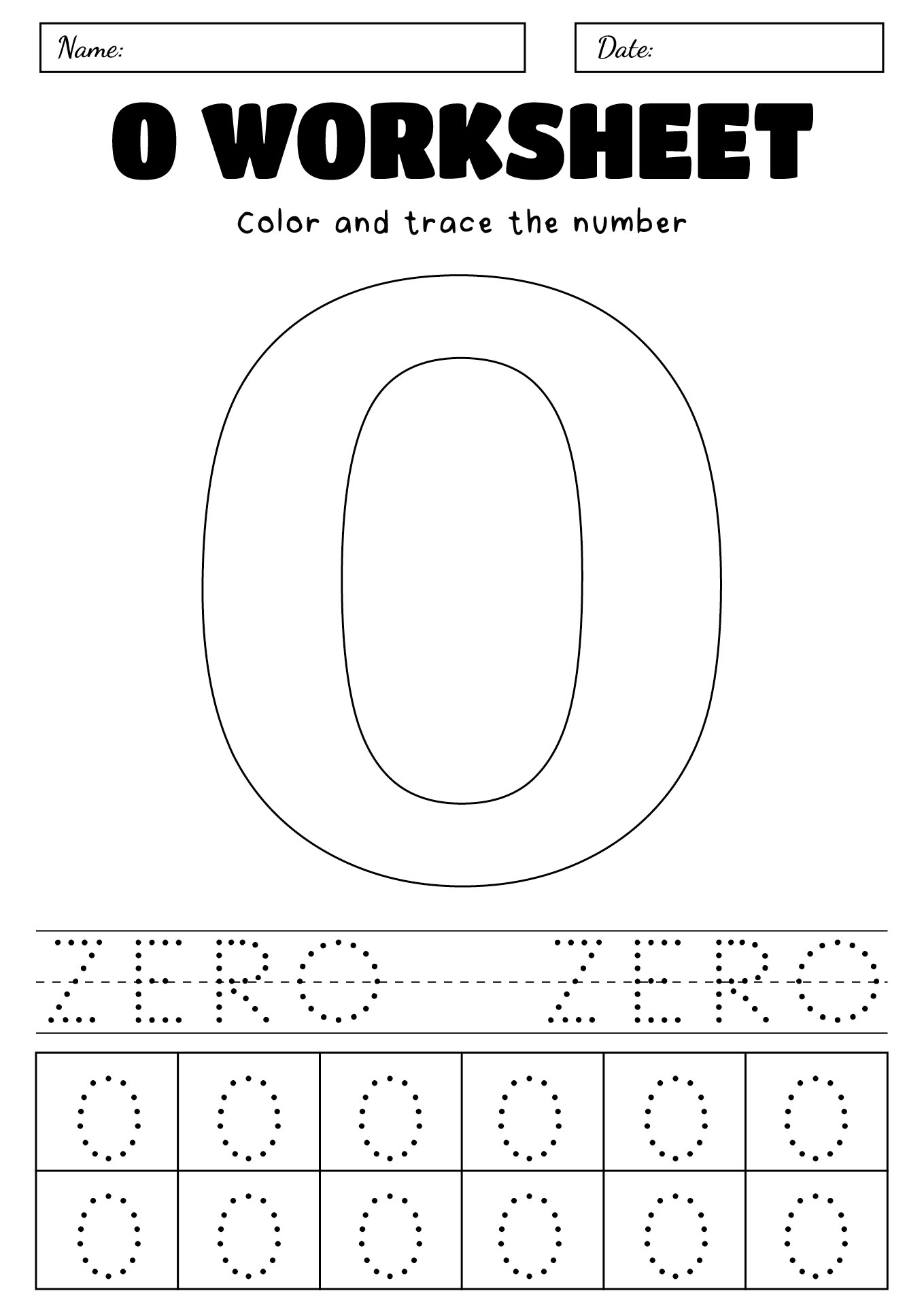 Printable Preschool Worksheets Number 0 Writing Practice Printable Preschool Worksheets Number 0 Writing Practice