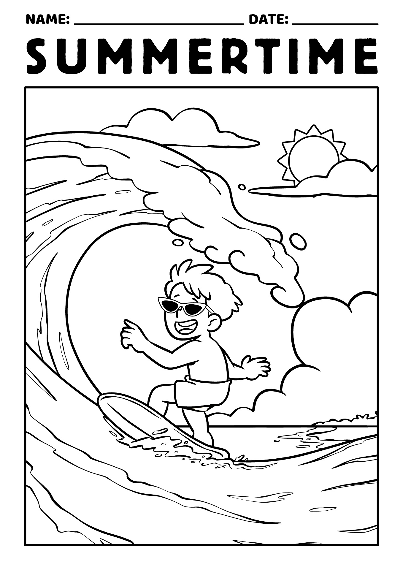 Printable Summer Coloring Pages