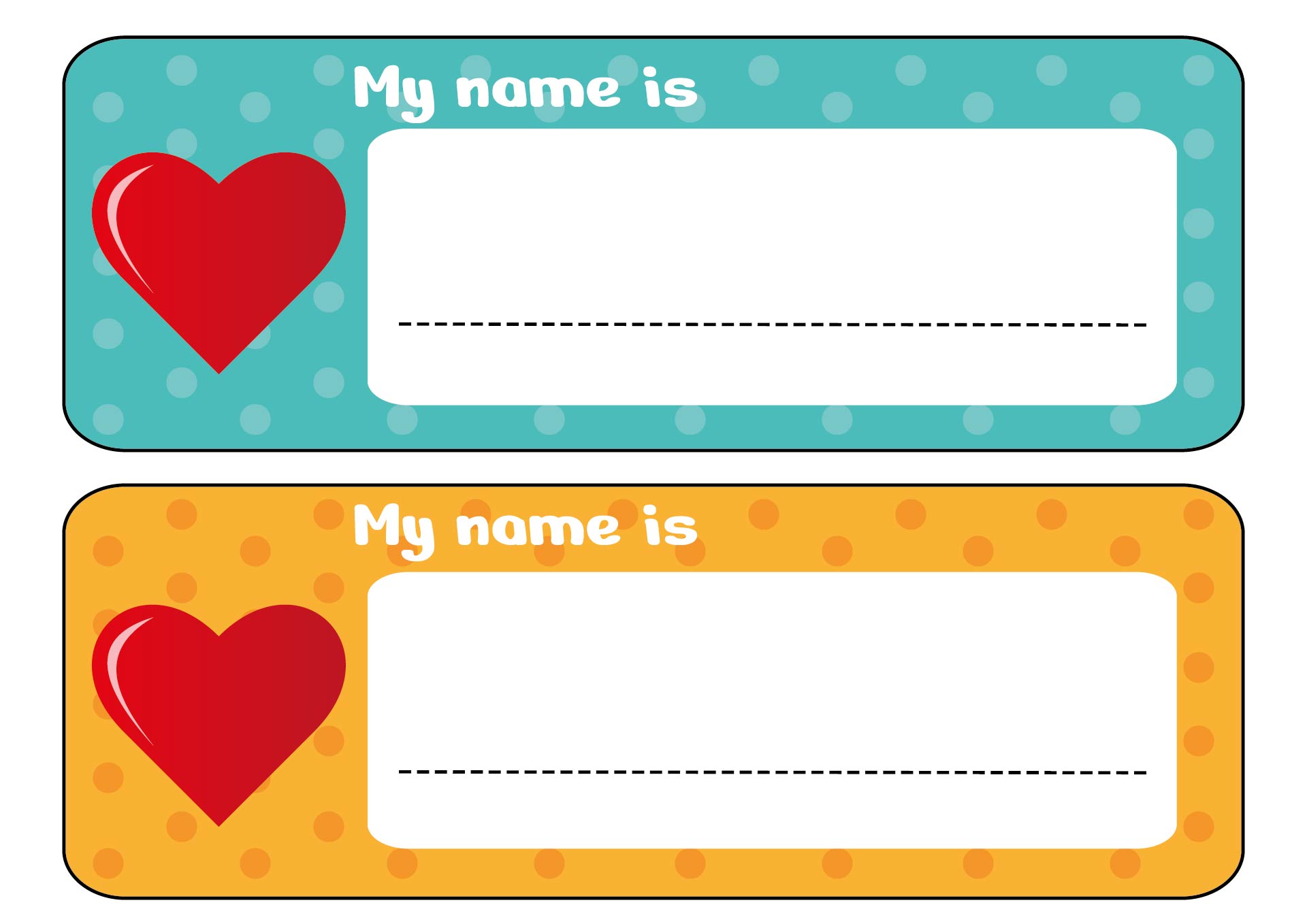 Printable Themed Name Tags for Preschool