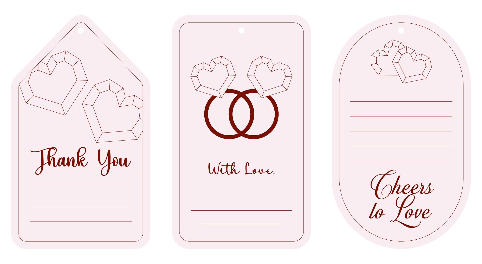 Printable Wedding Favor Gift Tags with Custom Text Printable Wedding Favor Gift Tags with Custom Text