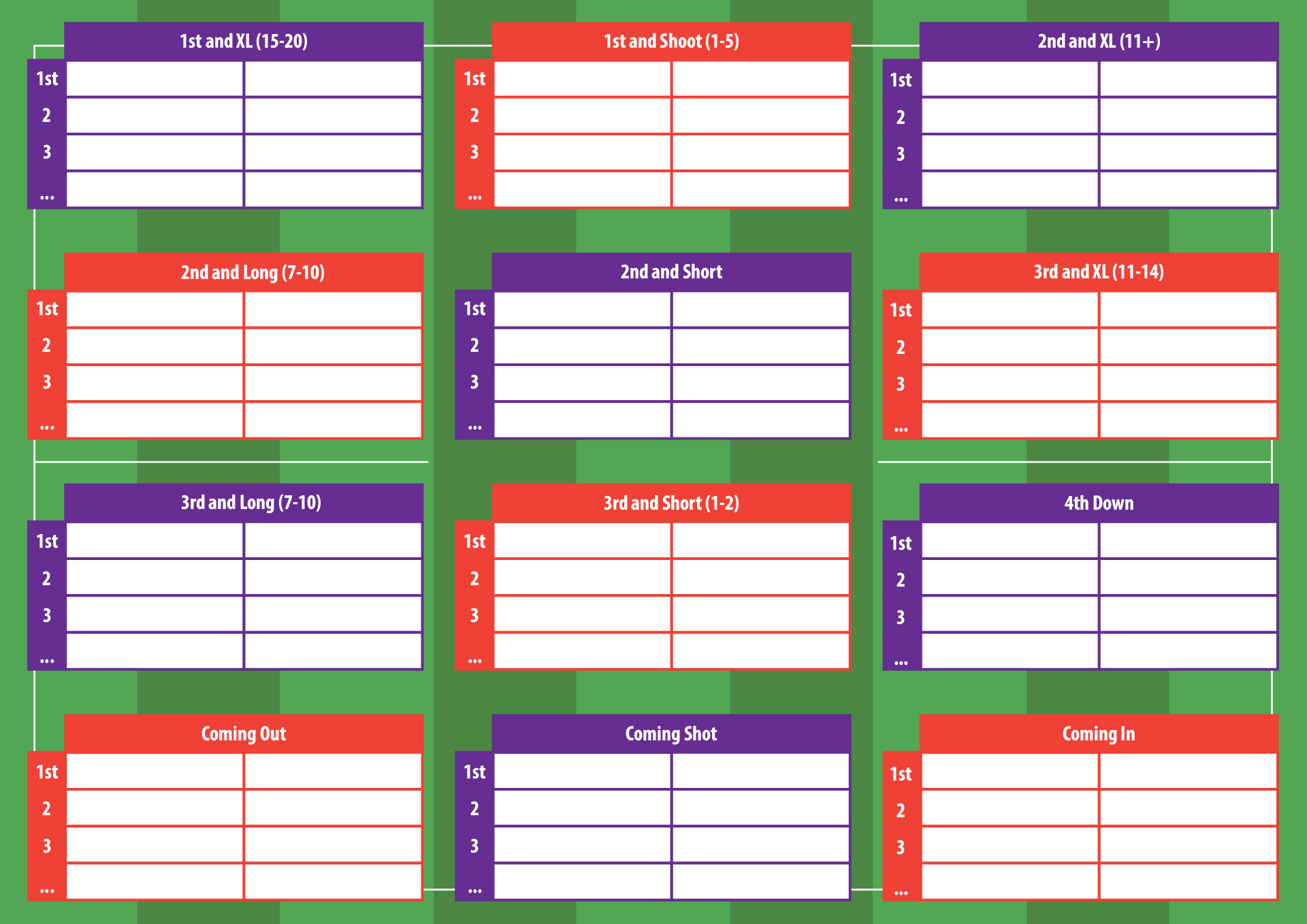 Printable Youth Football Play Sheets