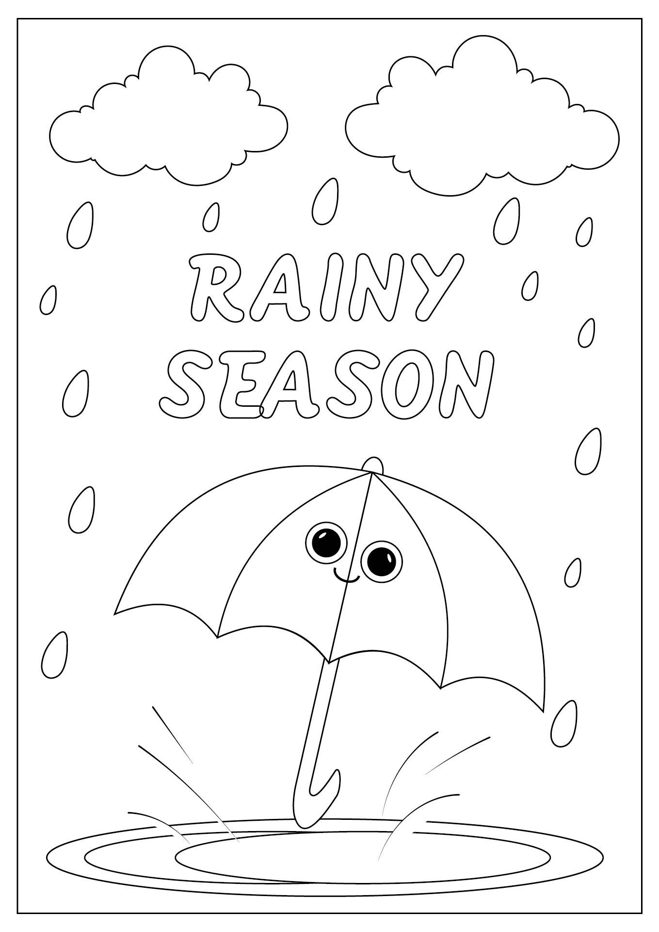 Rainy Season Preschool Coloring Pages Printables Rainy Season Preschool Coloring Pages Printables