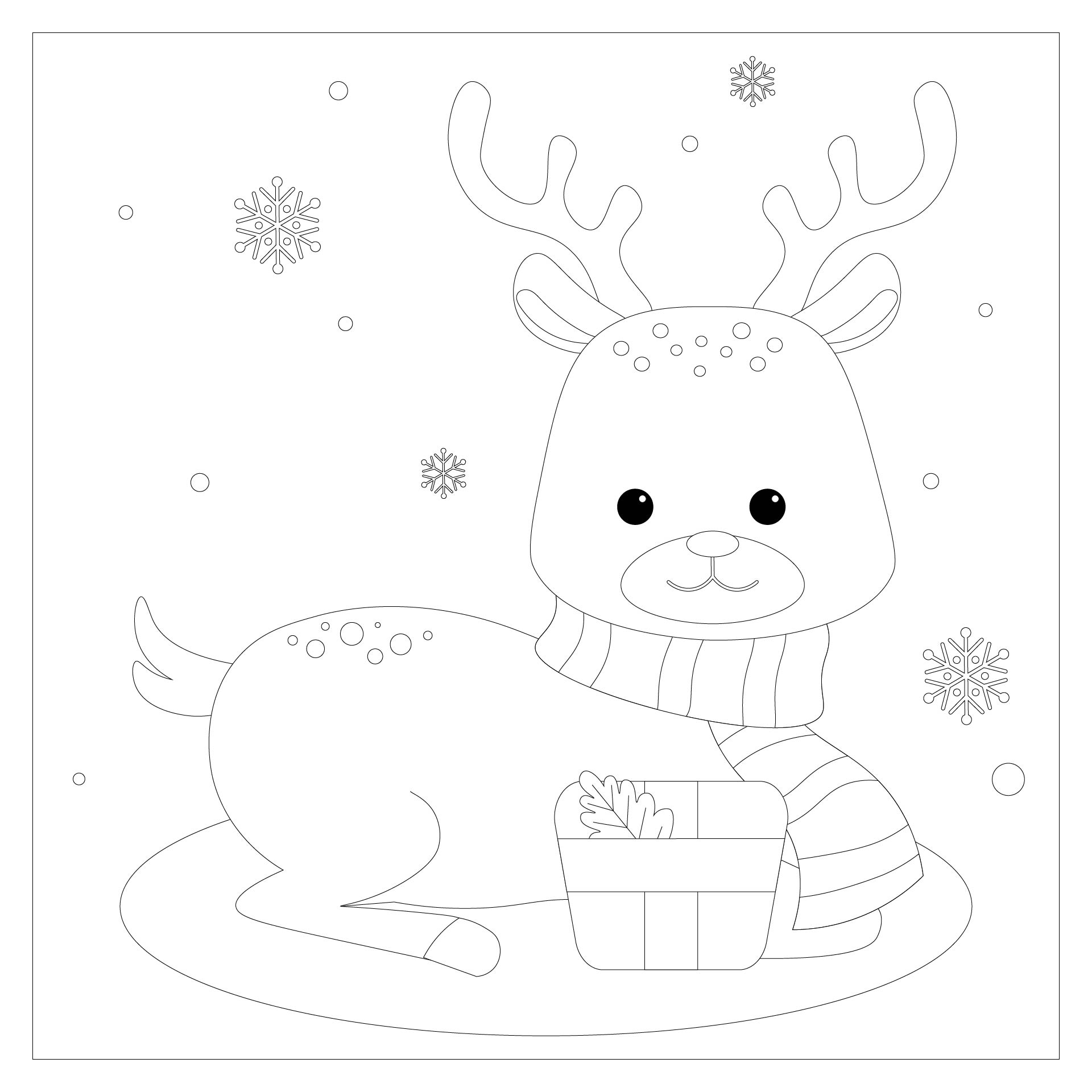 Santas Reindeer Coloring Pages Santas Reindeer Coloring Pages