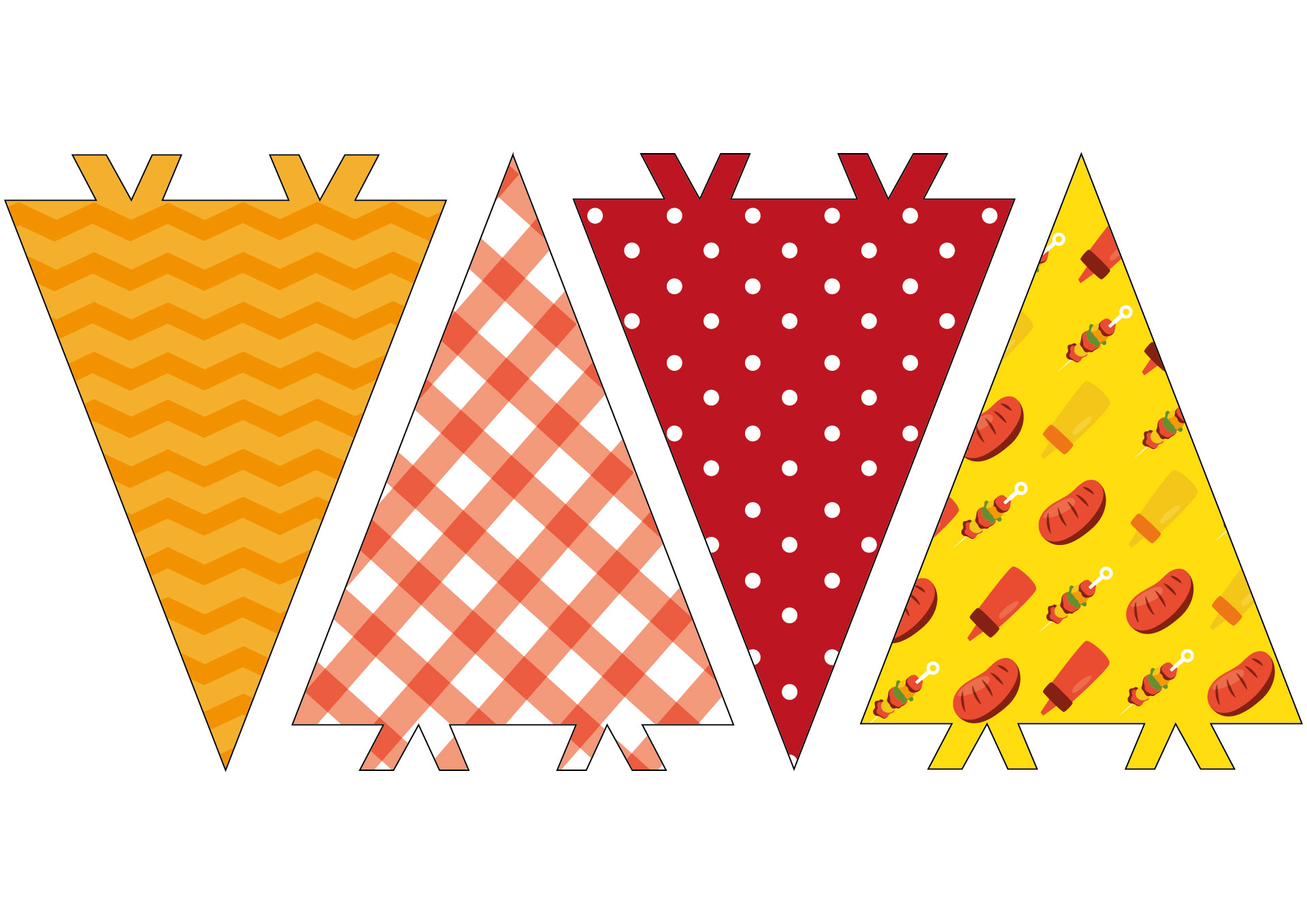 Summer BBQ Pennant Flags