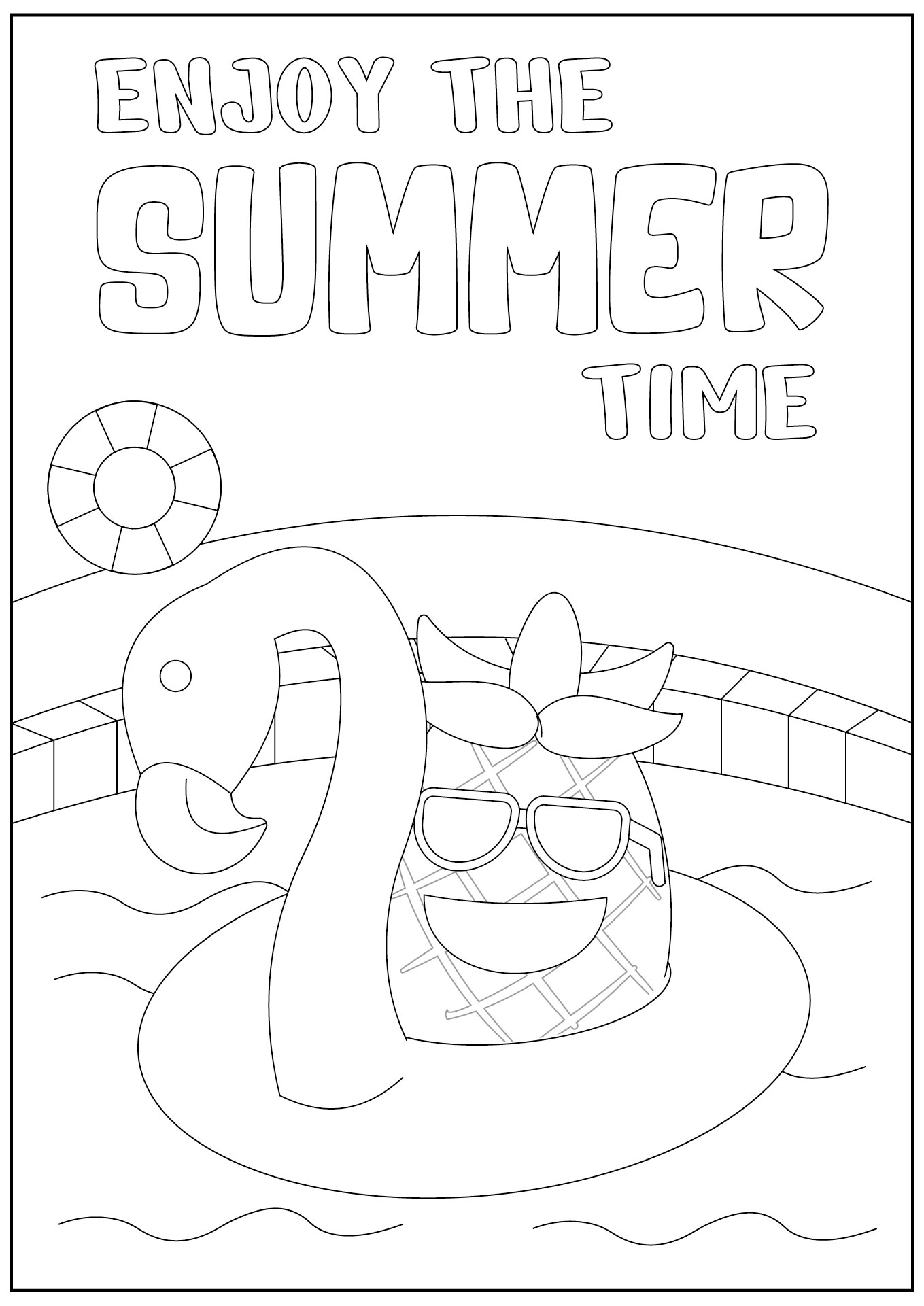 Summer Vacation Coloring Activities for Preschoolers
