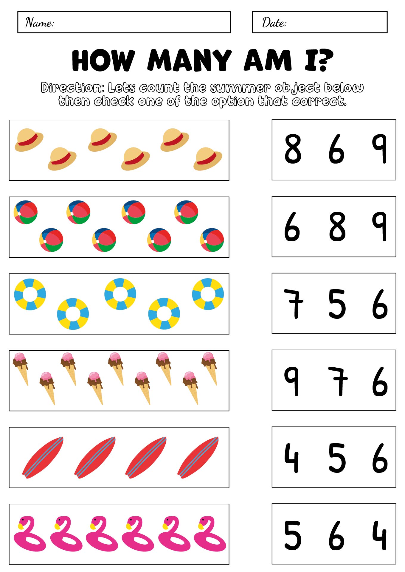 Summer Vacation Math Practice Worksheets Summer Vacation Math Practice Worksheets