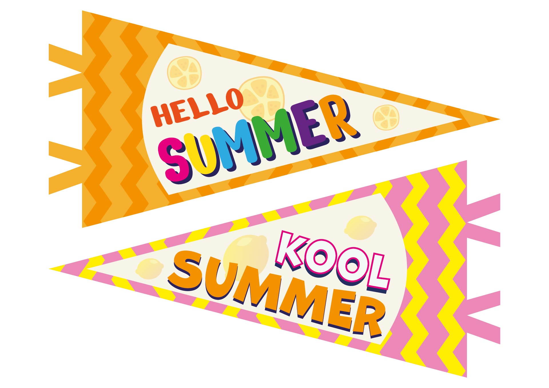 Sunny Season Pennant Printables