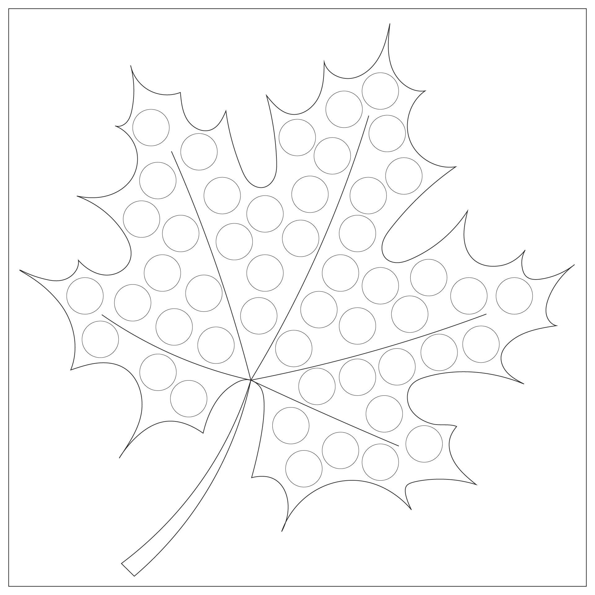 Fall Leaves Dot Painting Templates