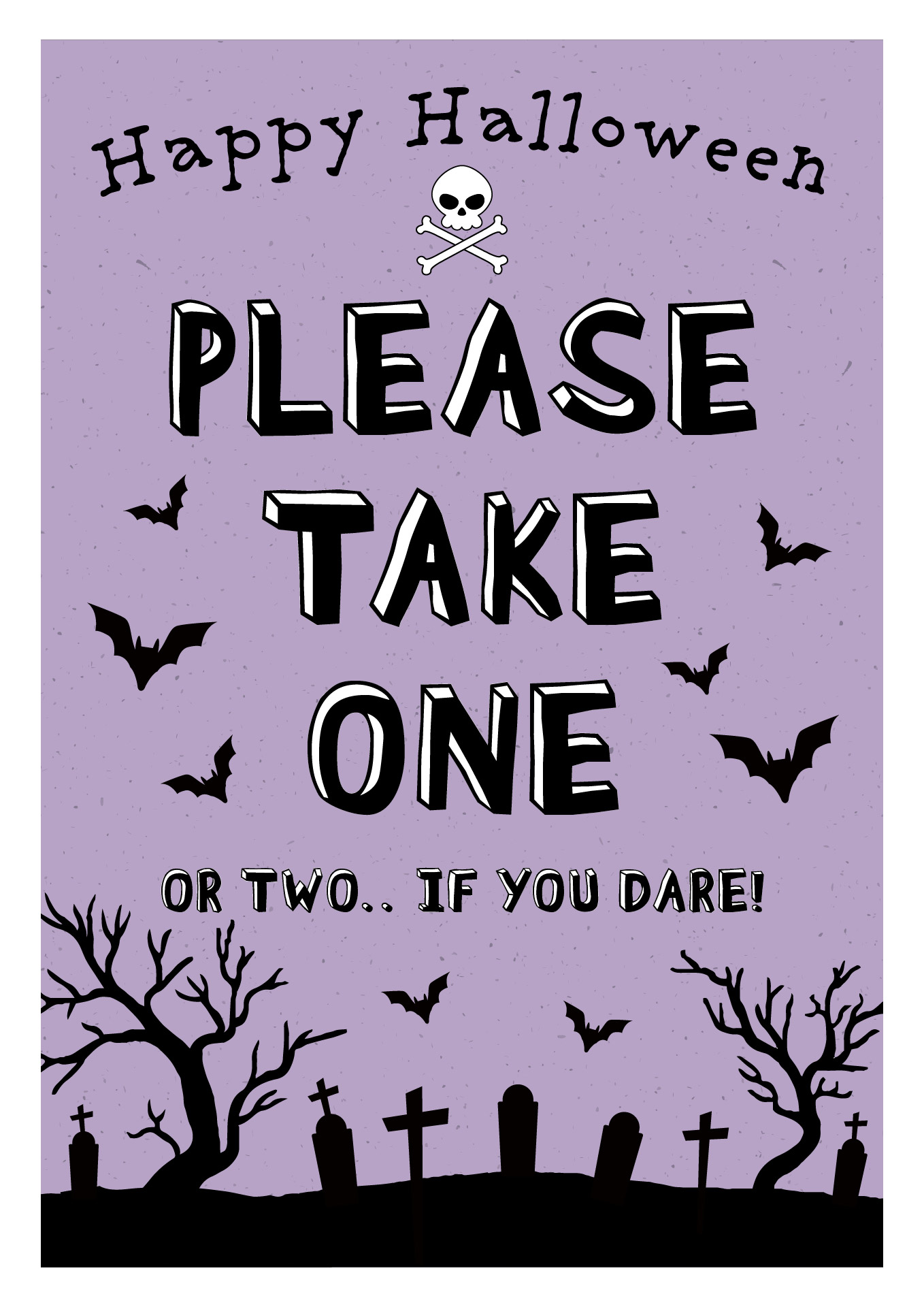Happy Halloween Sign Take One Candy Bowl Sign Happy Halloween Sign Take One Candy Bowl Sign