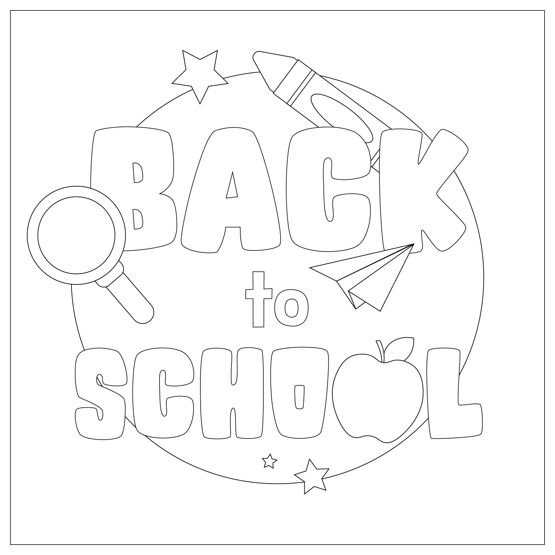 Kindergarten First Day of School Coloring Pages
