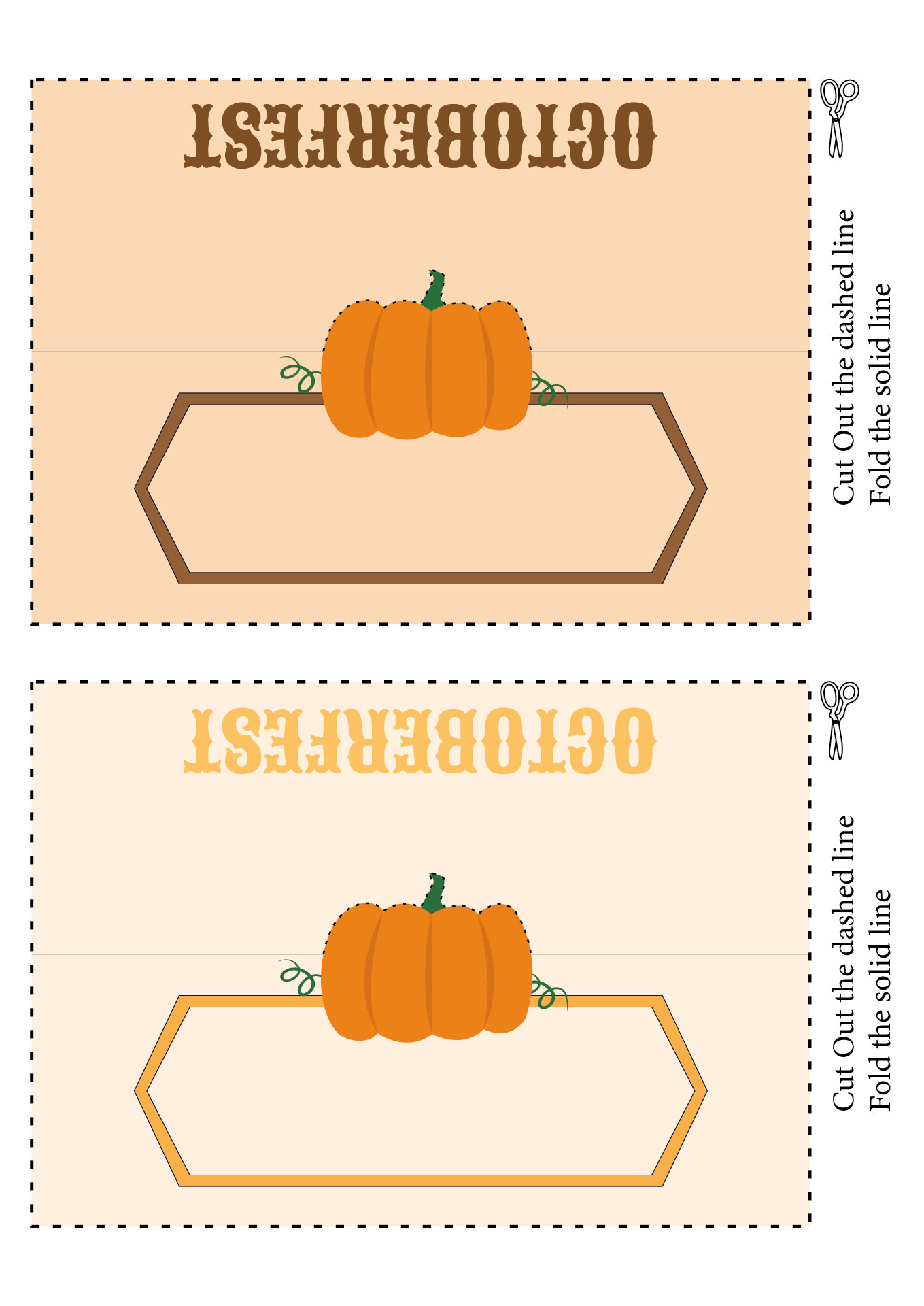 Octoberfest Meal Place Cards