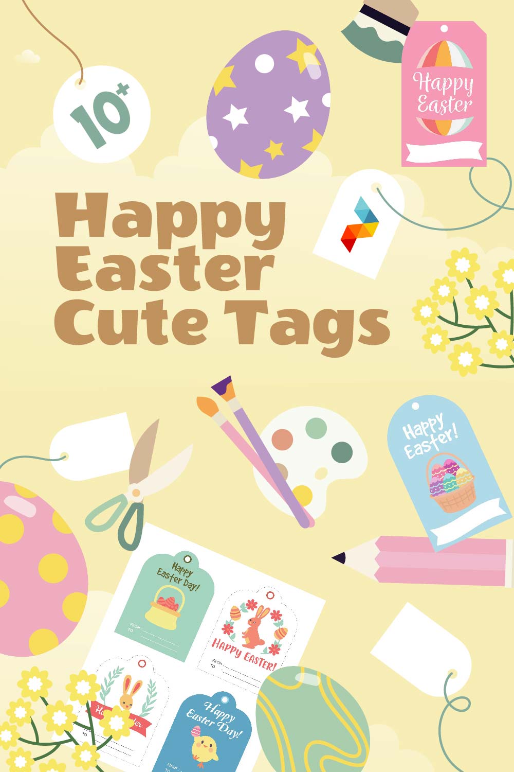 Happy Easter Cute Tags Happy Easter Cute Tags