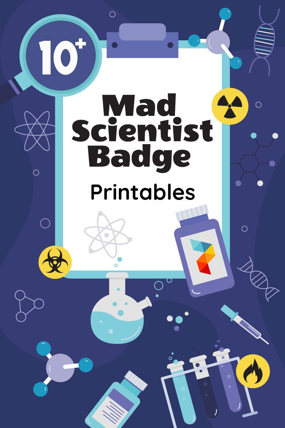 Mad Scientist Badge Printables
