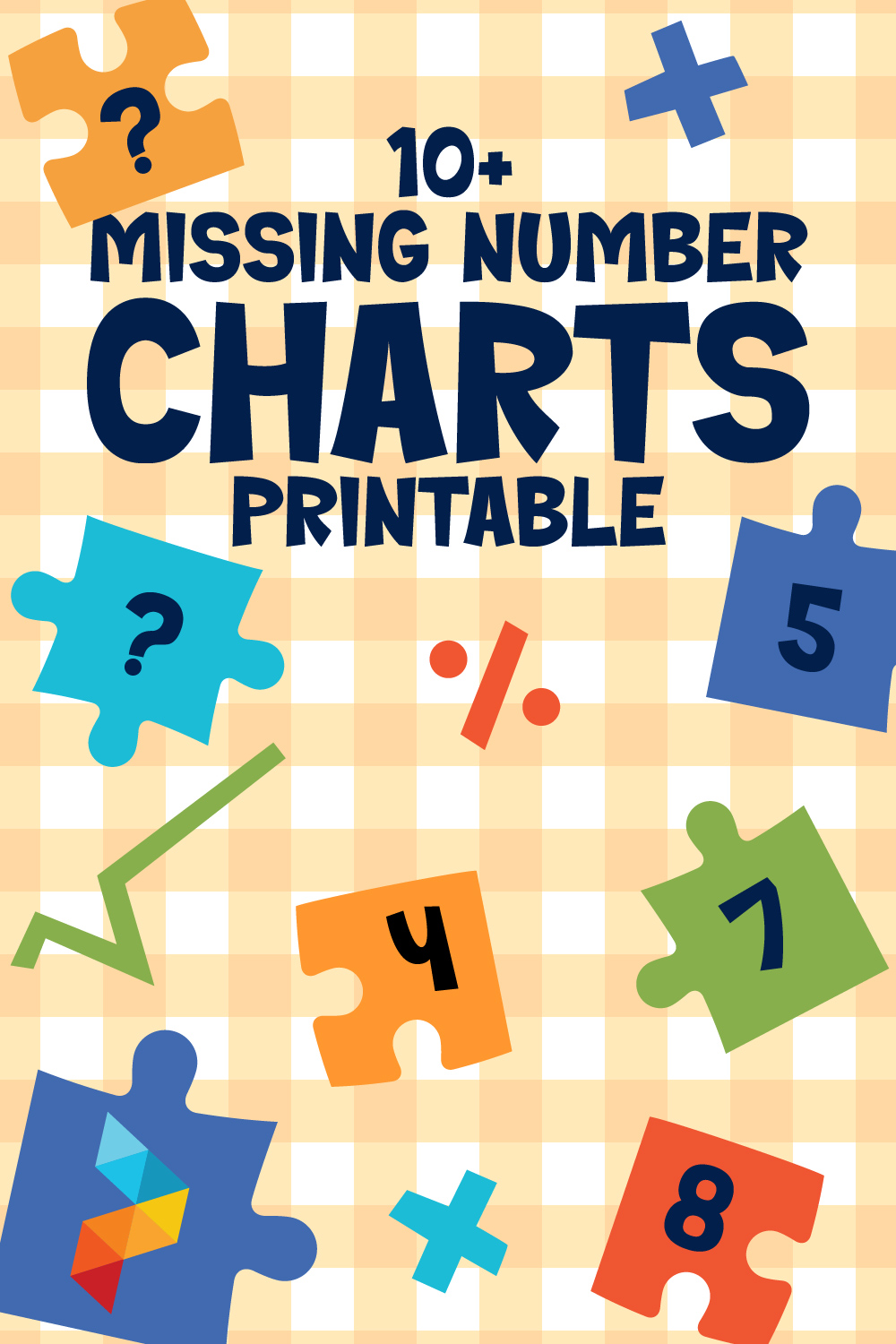 Missing Number Charts Missing Number Charts