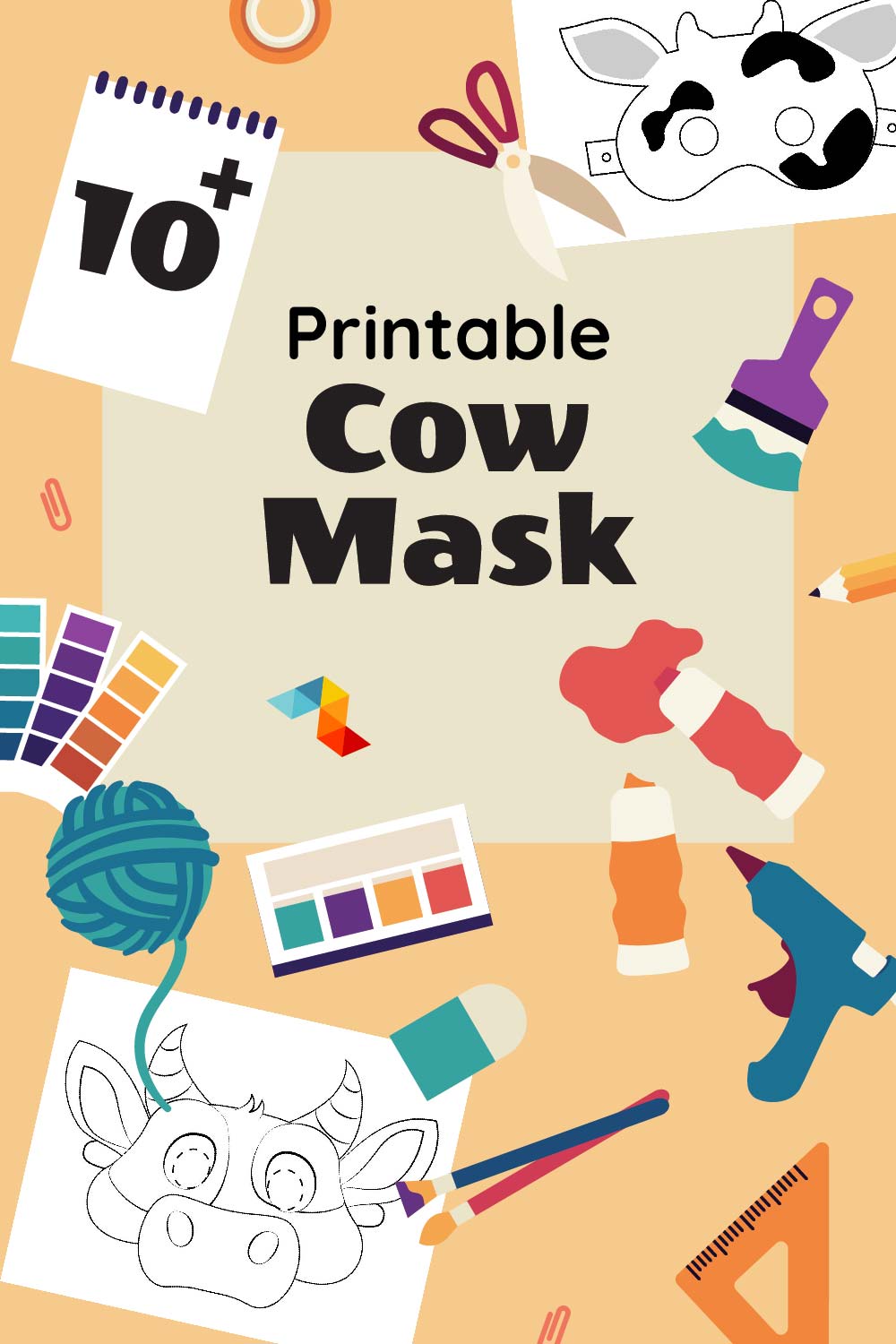  Printable Cow Mask