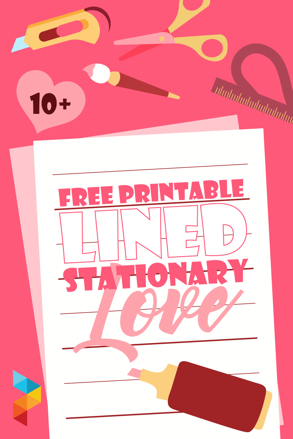 Lined Stationary Love Lined Stationary Love