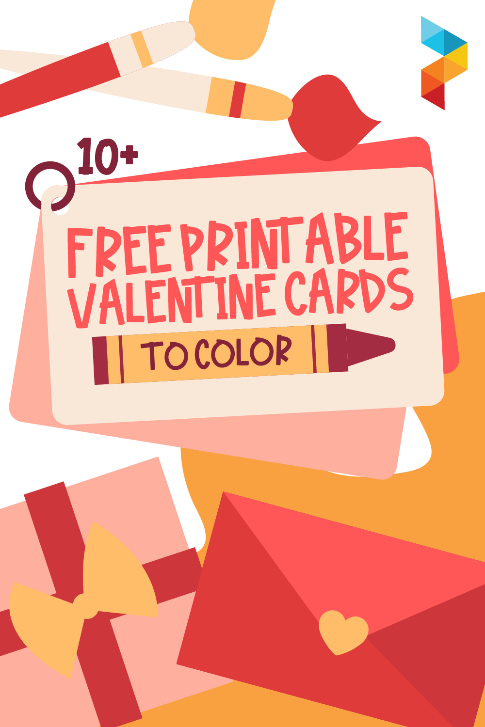 Printable Valentine Cards to Color
