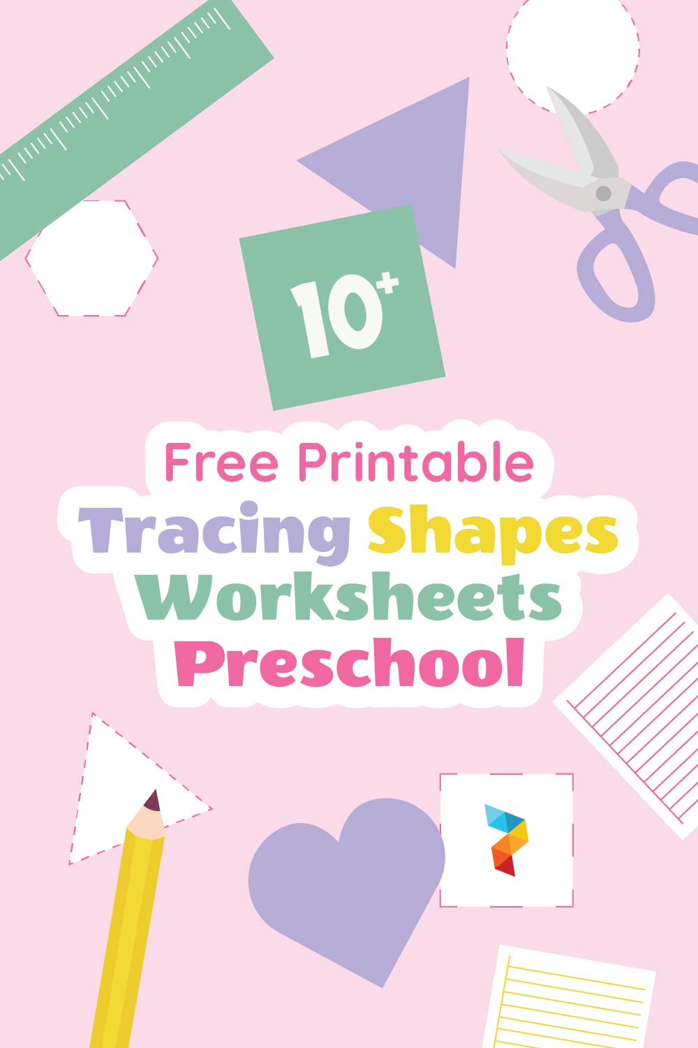 Tracing Shapes Worksheets Preschool