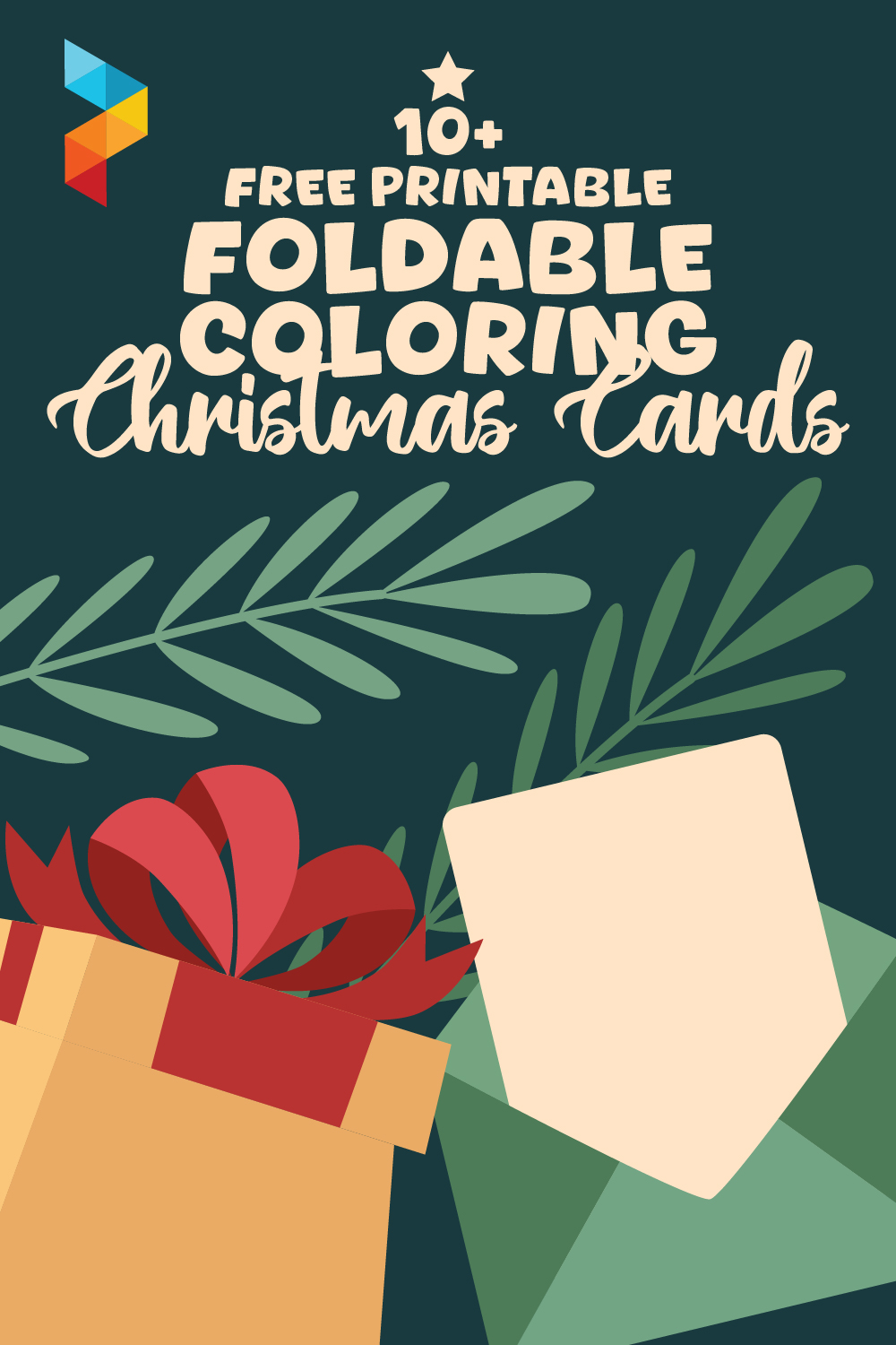 Printable Foldable Coloring Christmas Cards