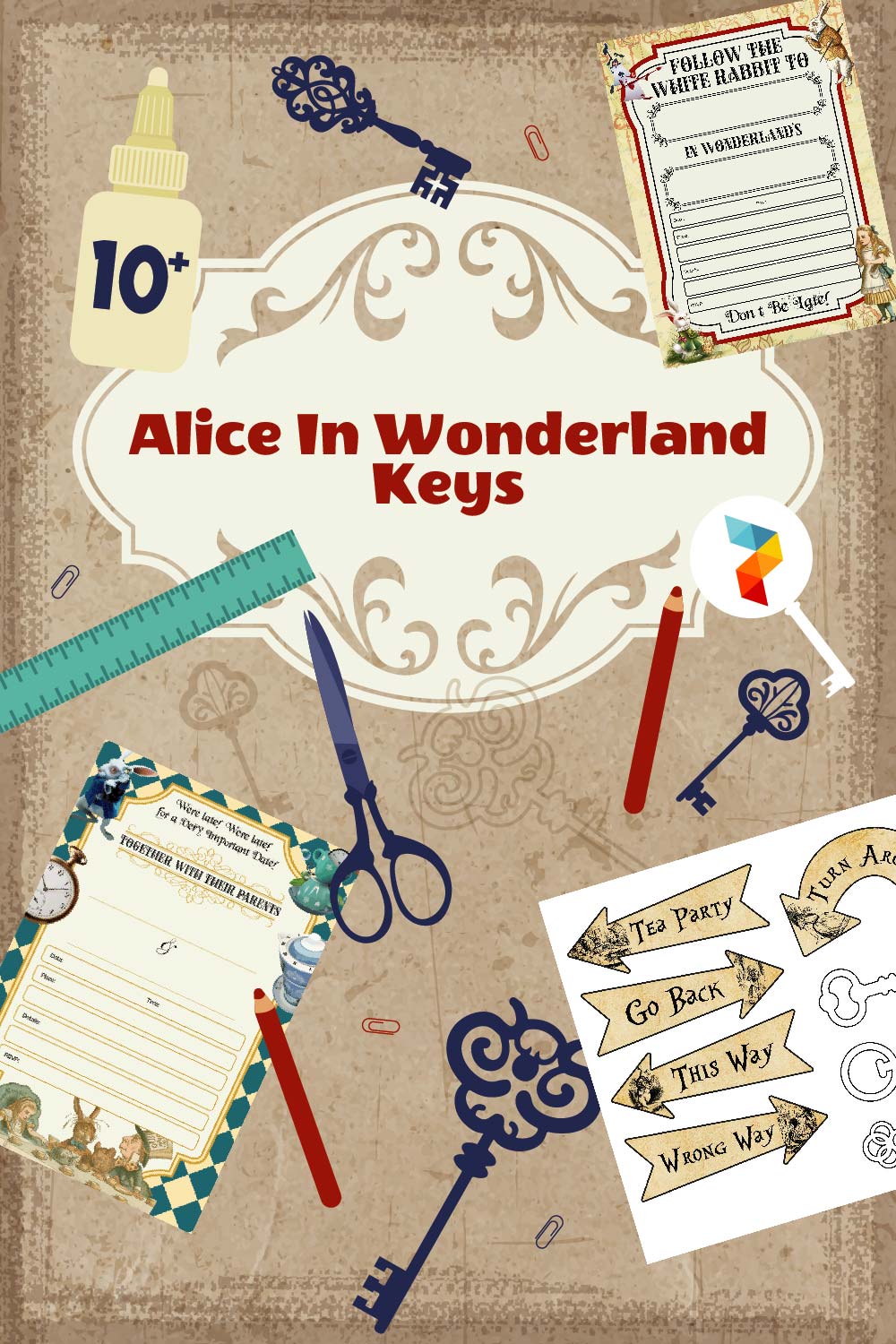 Printable Alice in Wonderland Keys