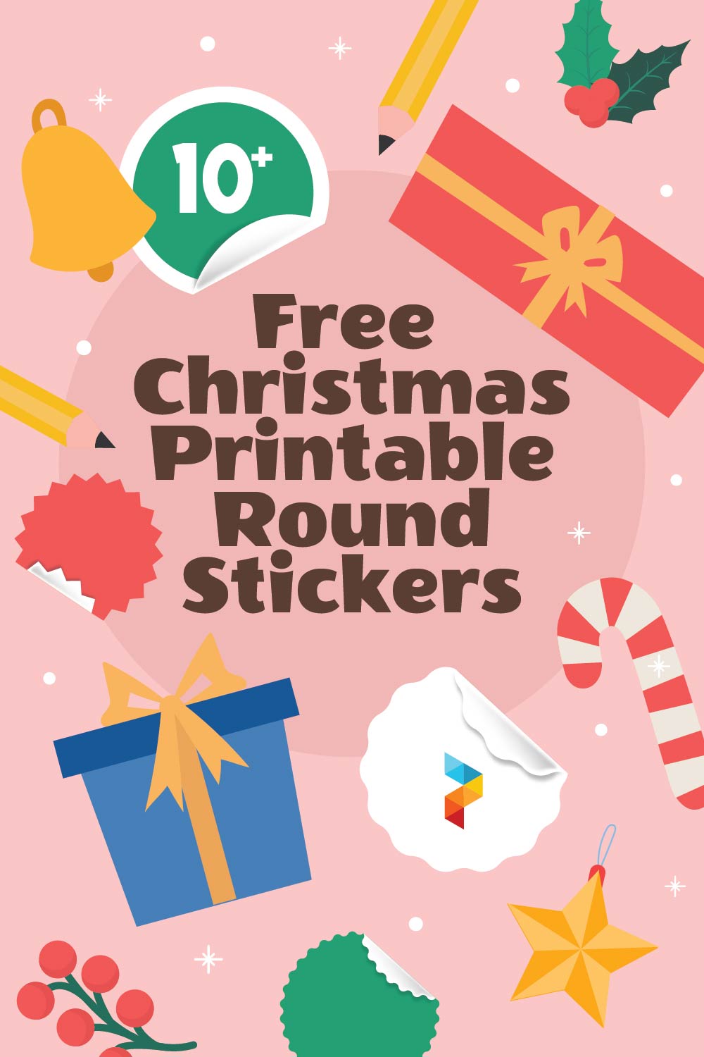 Christmas Round Stickers Christmas Round Stickers