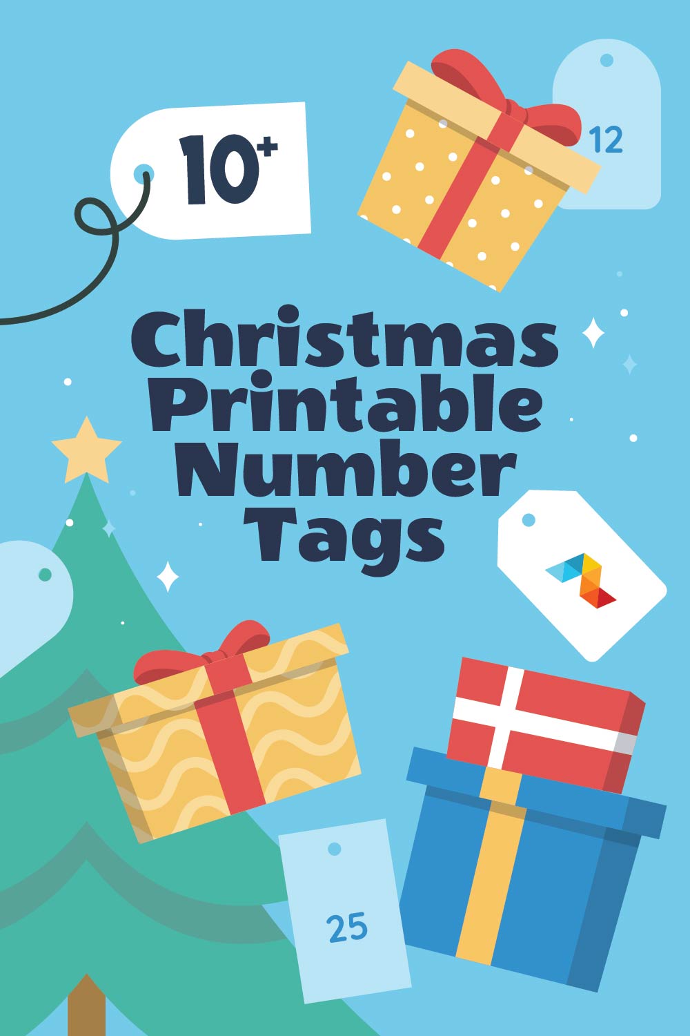 Christmas Printable Number Tags