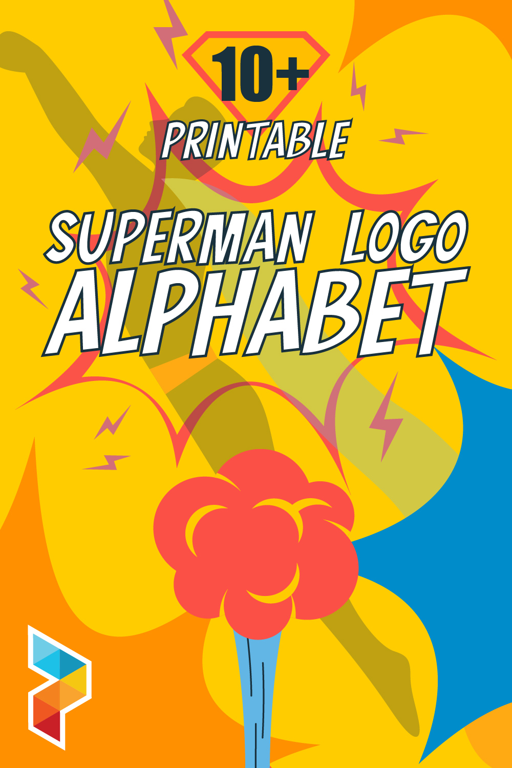 Printable Superman Logo Alphabet
