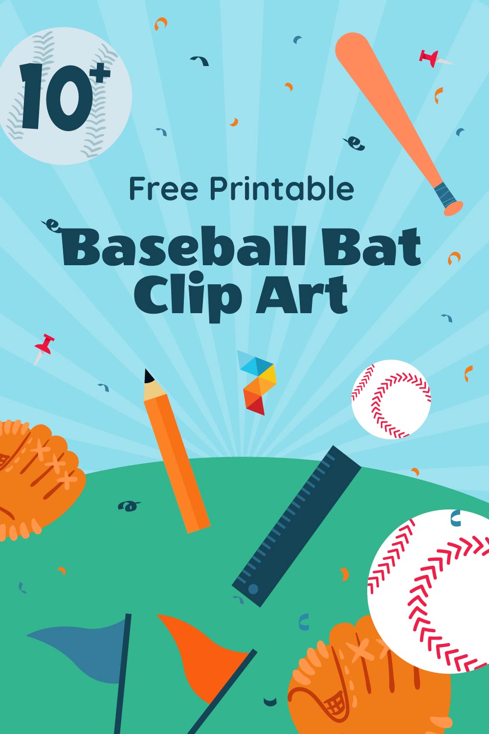  Printable Baseball Bat Clip Art