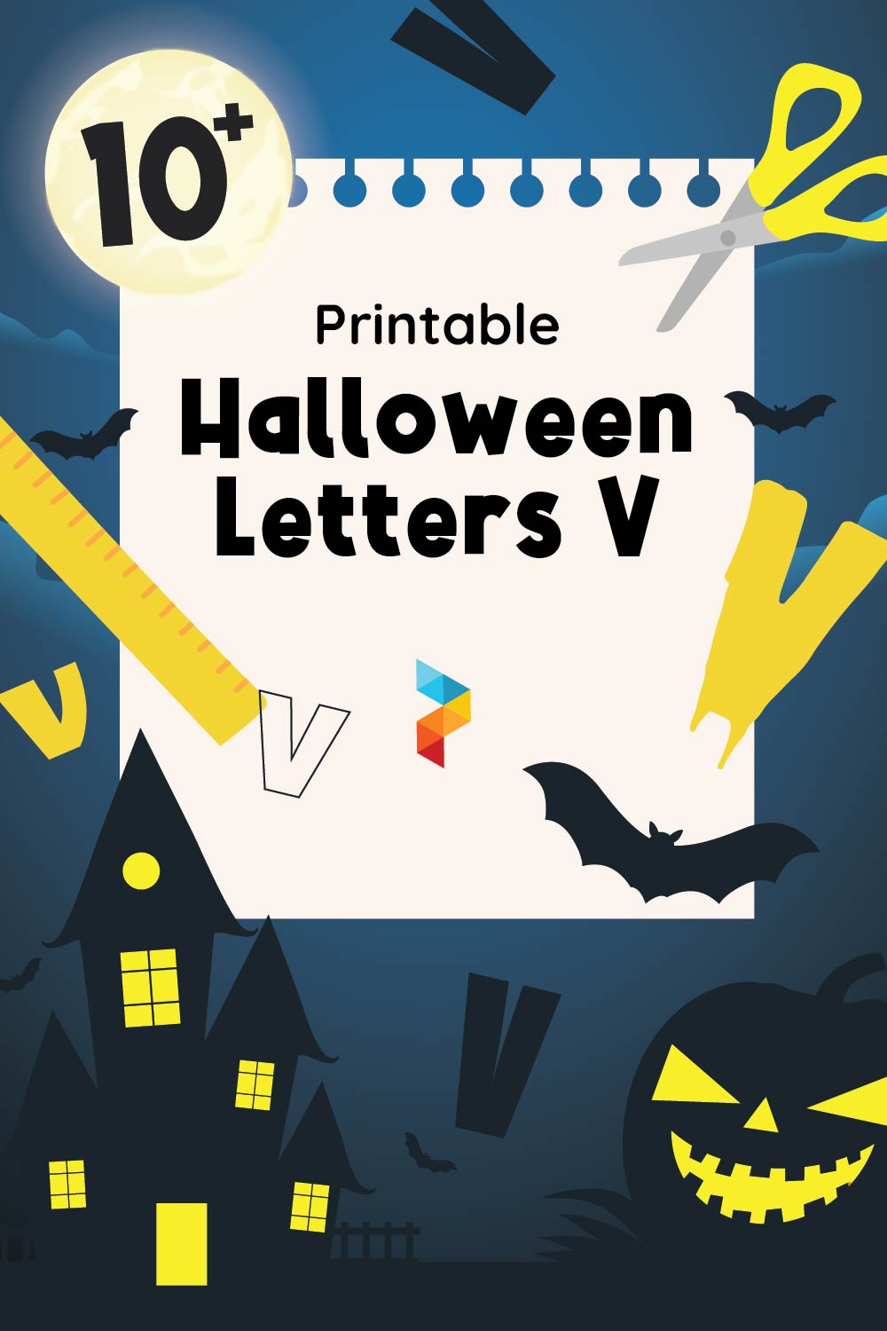 Printable Halloween Letters V