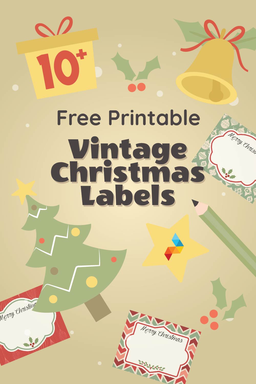  Printable Vintage Christmas Labels