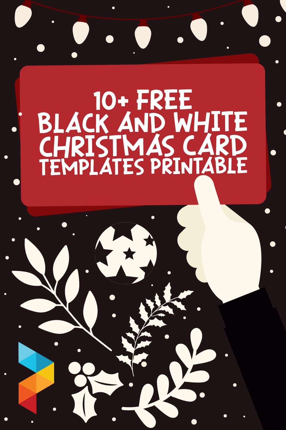 Black And White Christmas Card Templates Black And White Christmas Card Templates