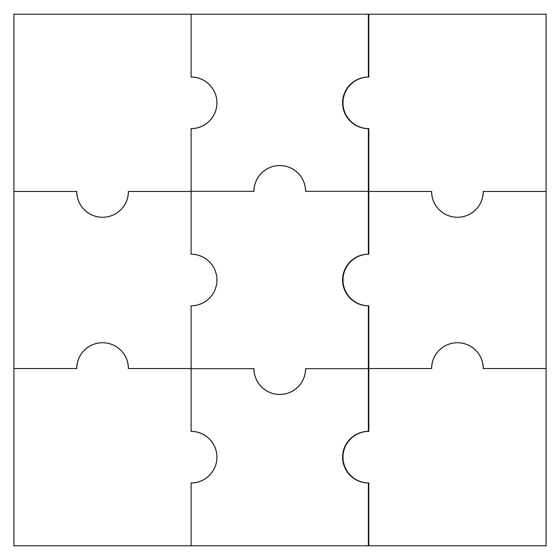 9 Piece Jigsaw Puzzle for Kids Printable 9 Piece Jigsaw Puzzle for Kids Printable