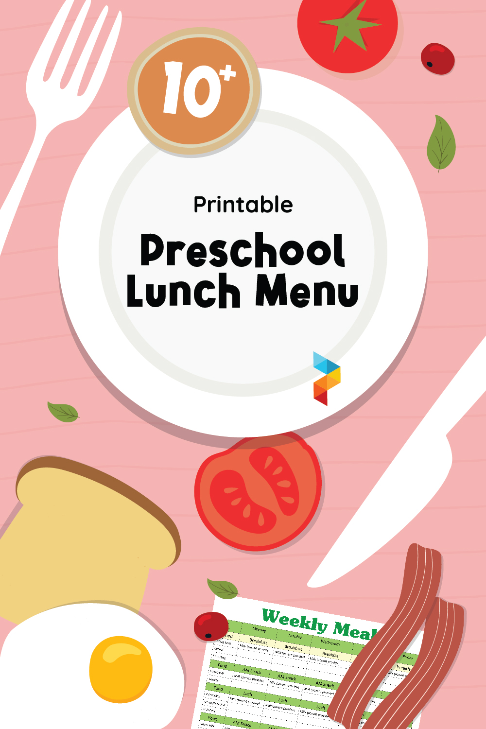 Printable Preschool Lunch Menu