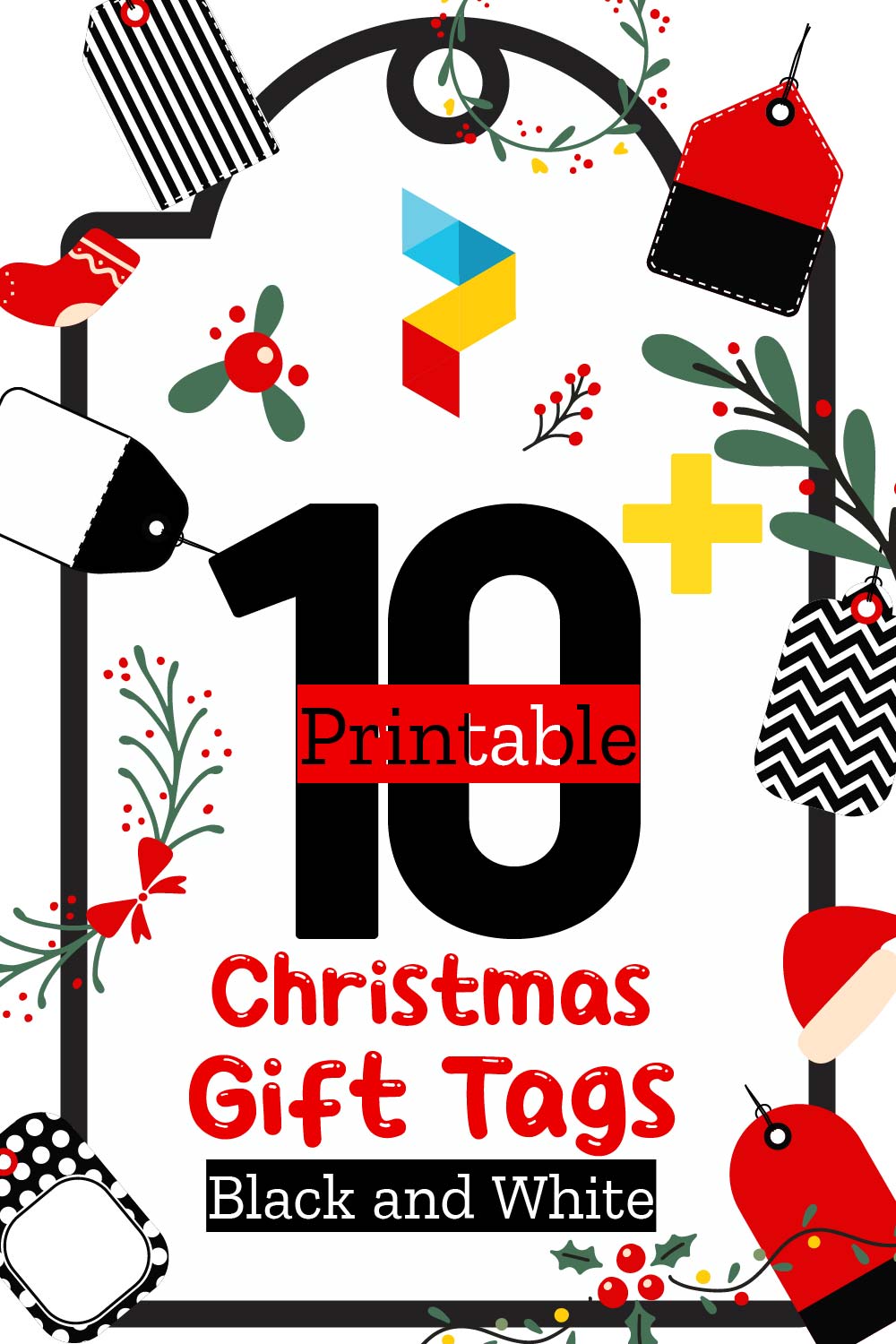 Christmas Gift Tags Black And White Christmas Gift Tags Black And White