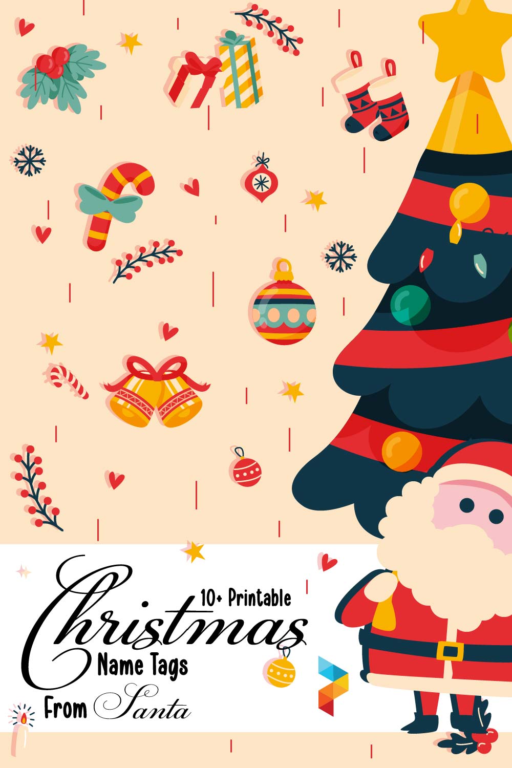 Printable Christmas Name Tags From Santa