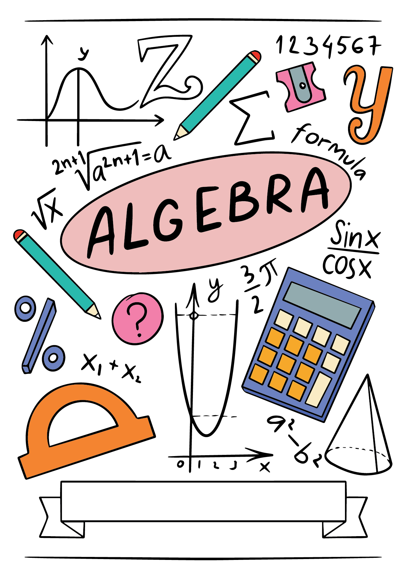 Algebra-Themed Binder Cover Printables Algebra-Themed Binder Cover Printables