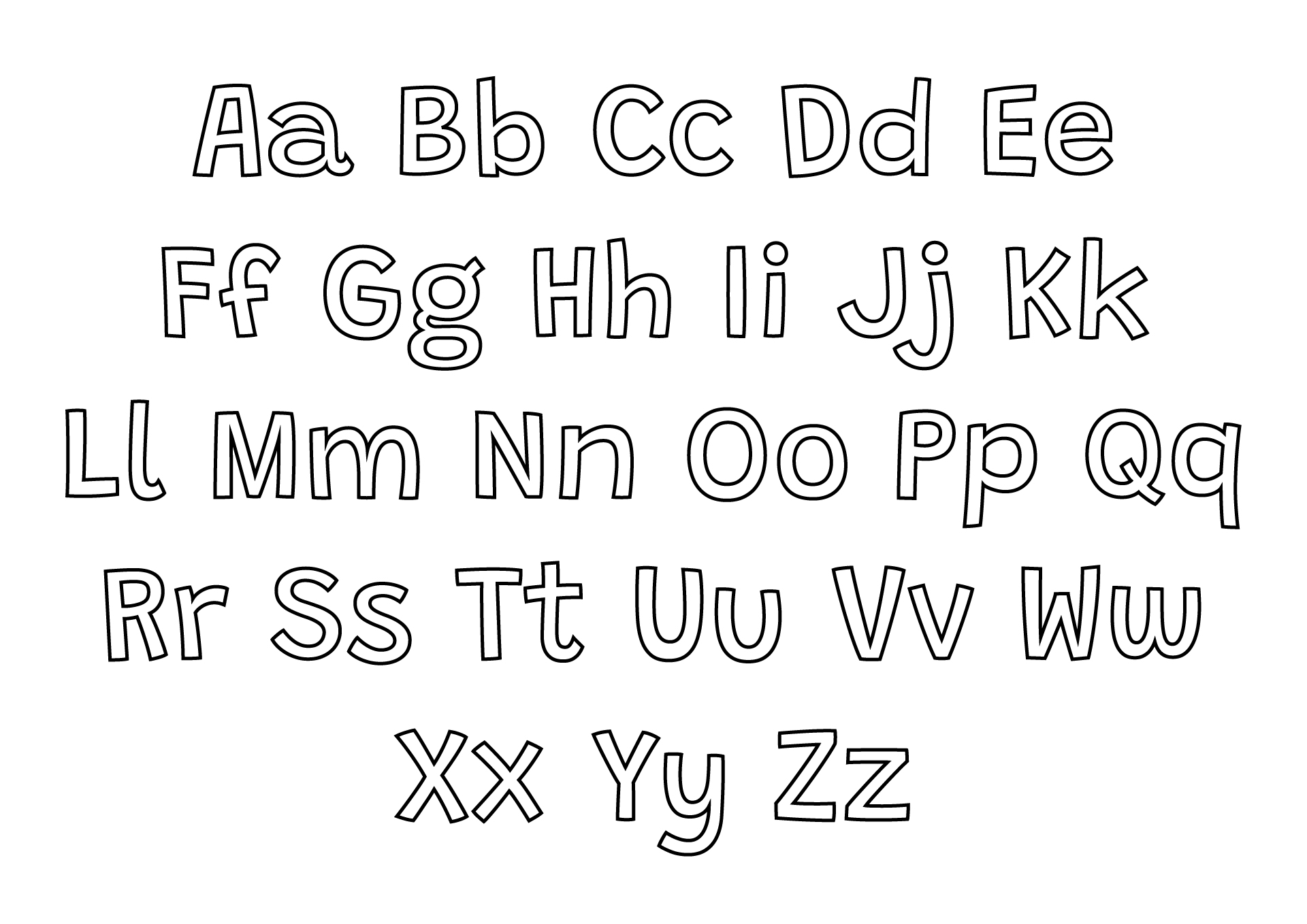 Alphabet Coloring Worksheets A-Z for Kids
